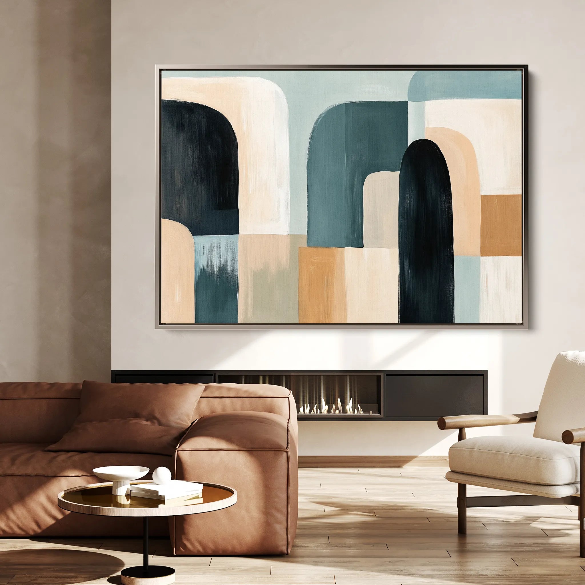Abstract 598 Canvas Art 18" x 24" / 45 x 60 cm / Black