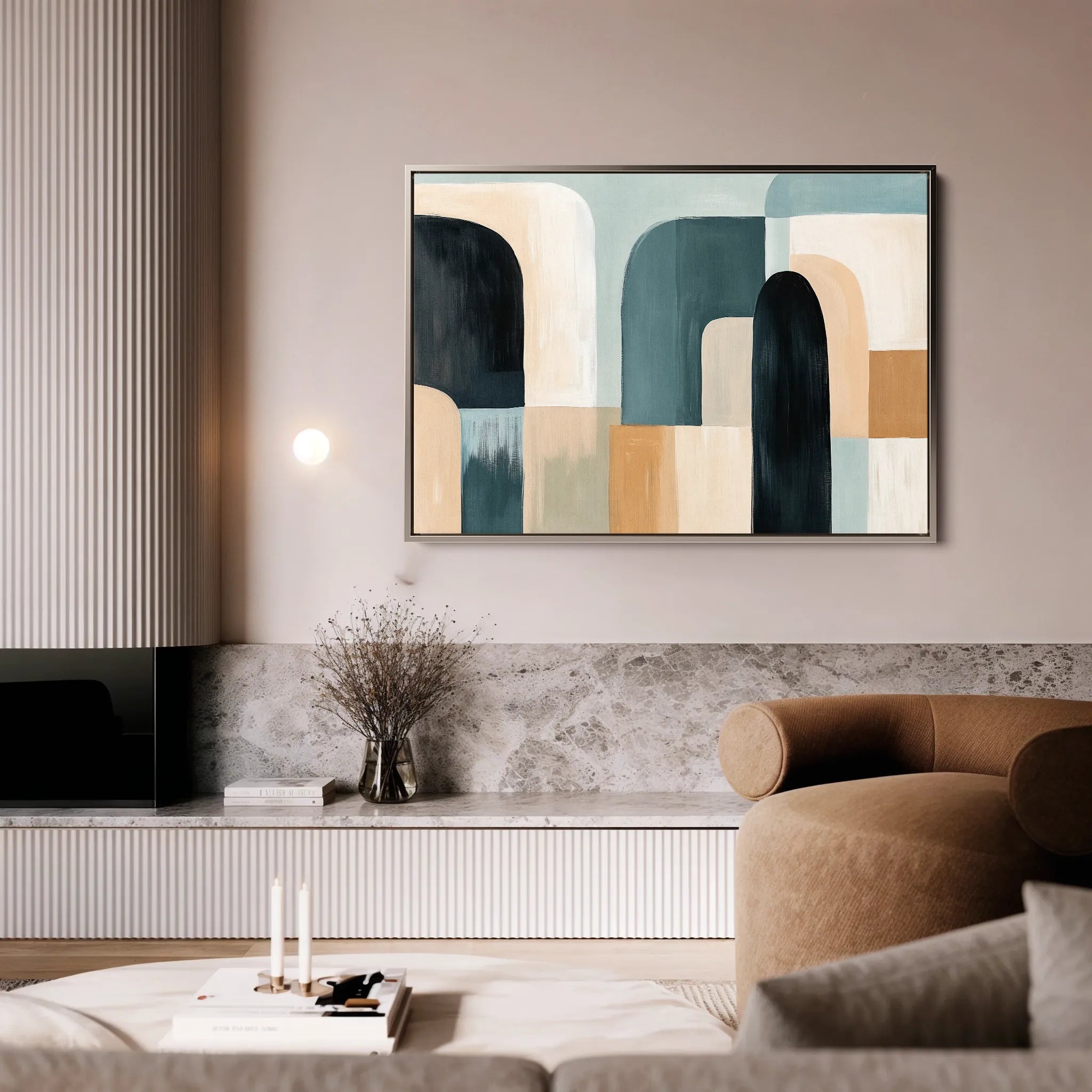 Abstract 598 Canvas Art 18" x 24" / 45 x 60 cm / Black
