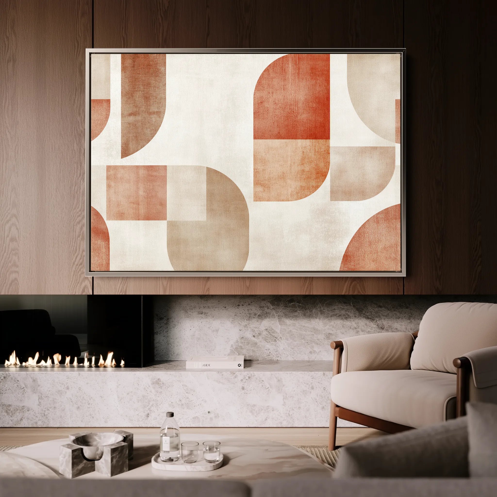 Abstract 603 Canvas Art 18" x 24" / 45 x 60 cm / Black