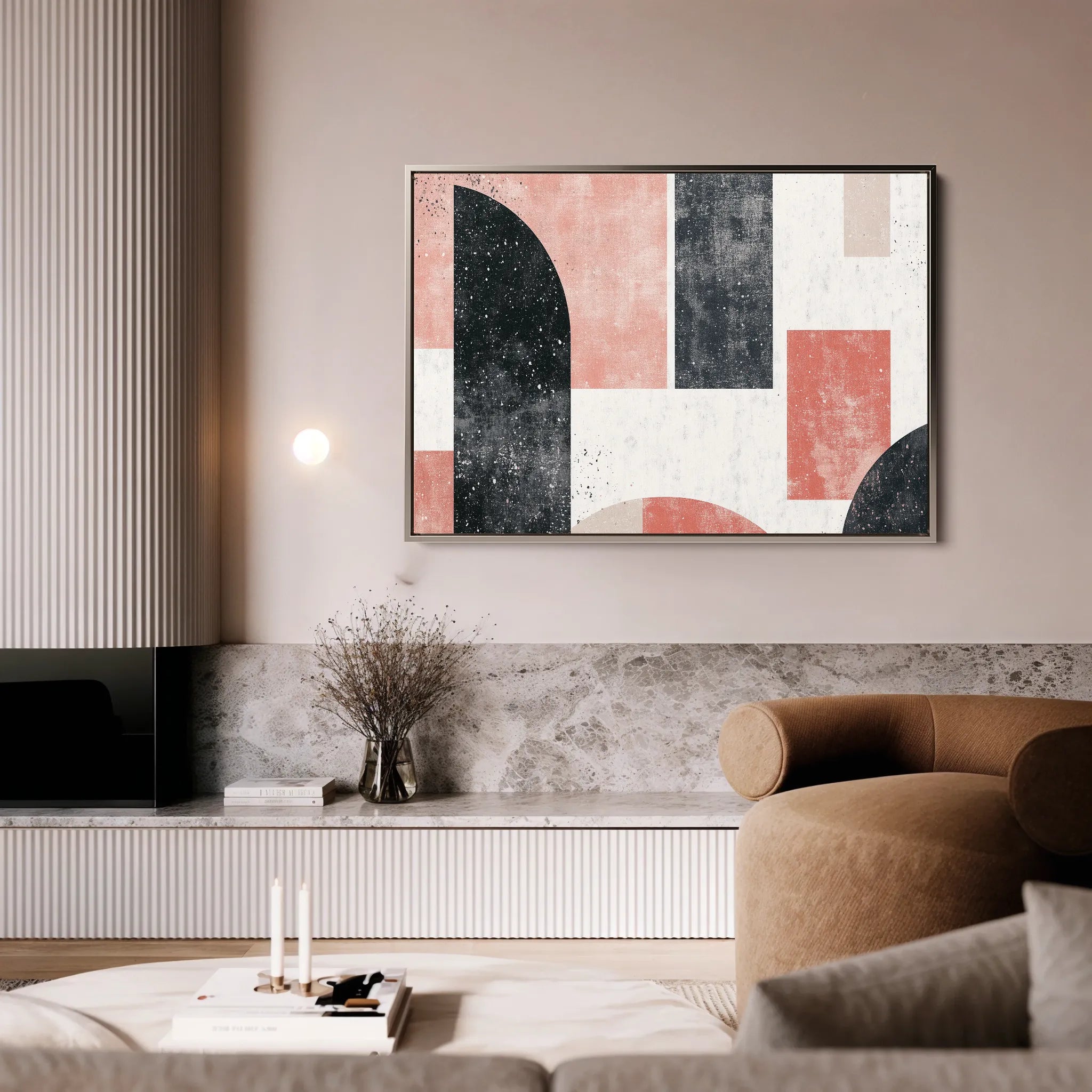 Abstract 604 Canvas Art 18" x 24" / 45 x 60 cm / Black
