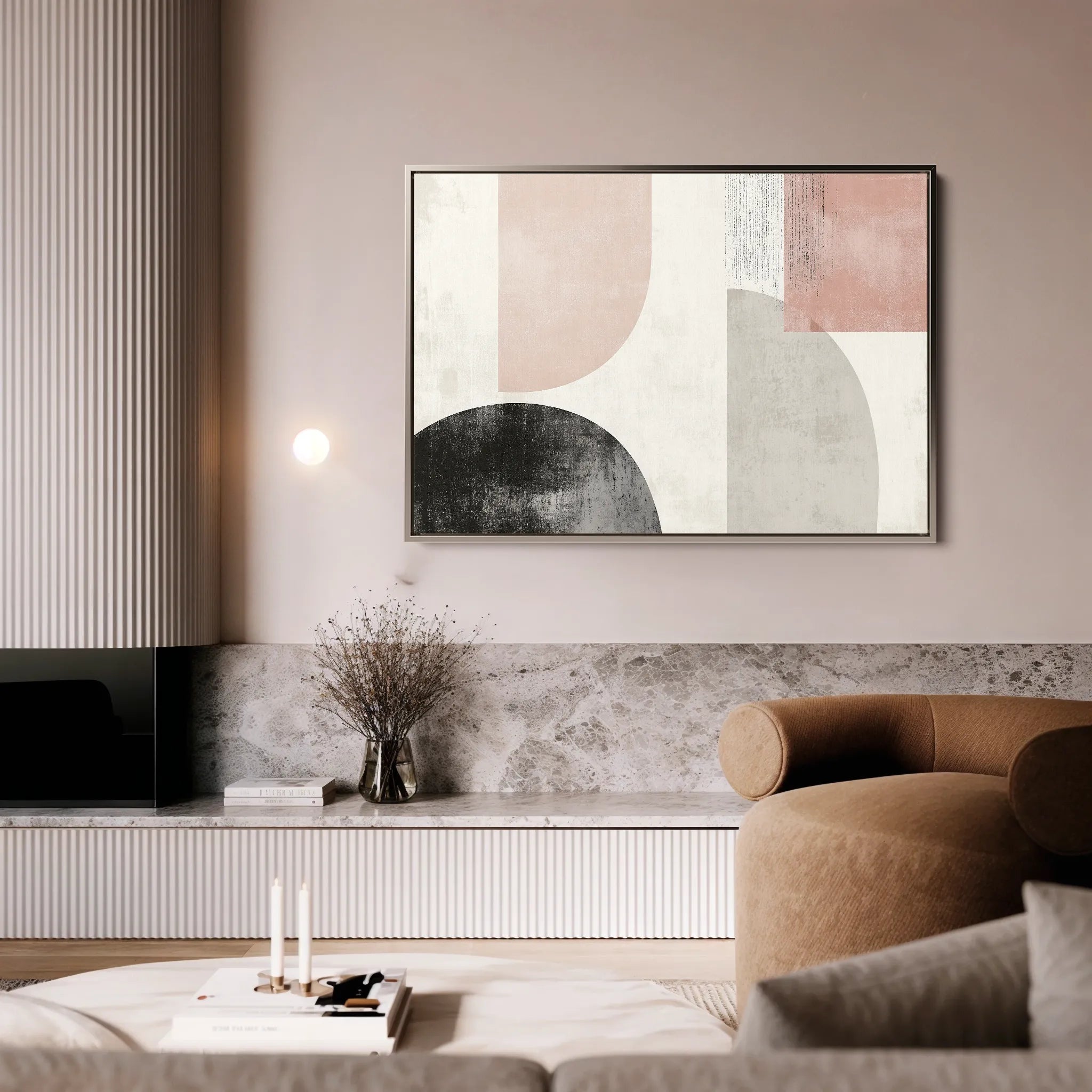 Abstract 605 Canvas Art 18" x 24" / 45 x 60 cm / Black