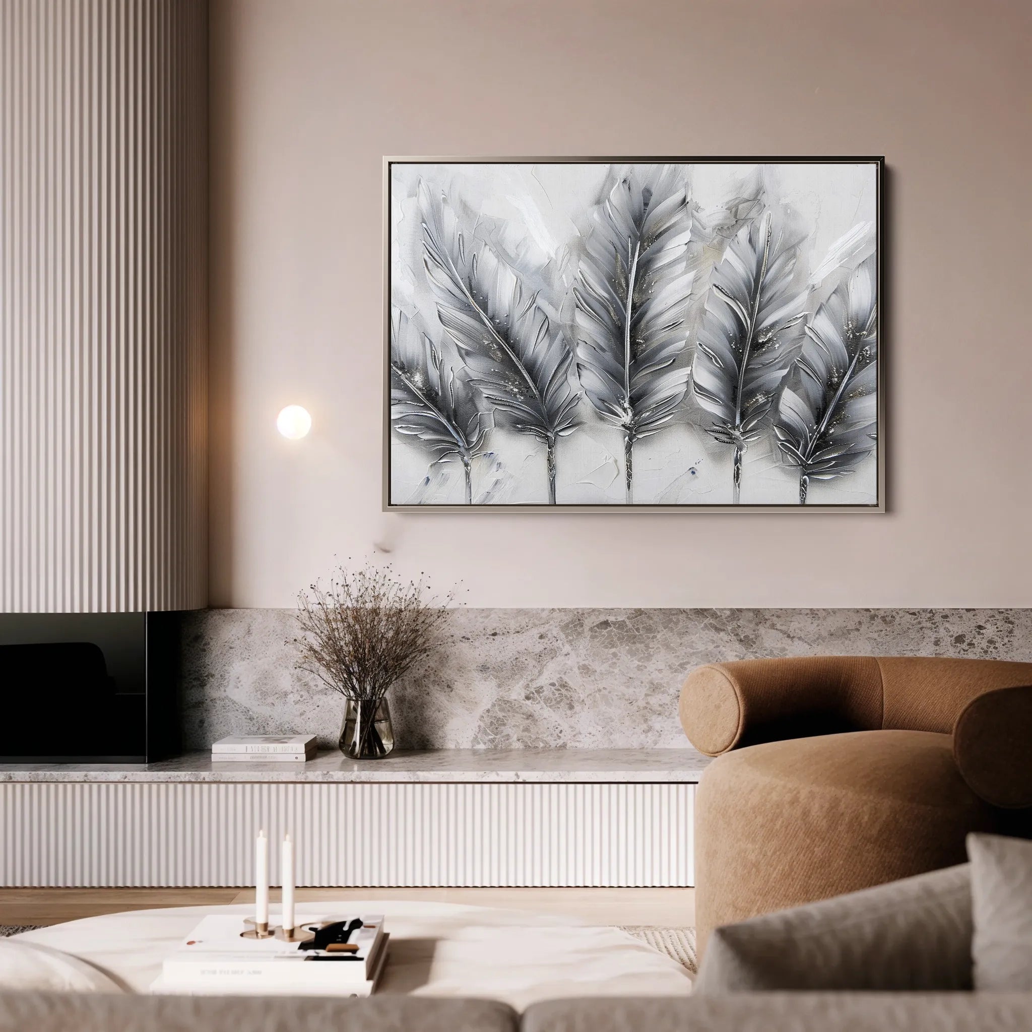 Floral 605 Canvas Art 18" x 24" / 45 x 60 cm / Black