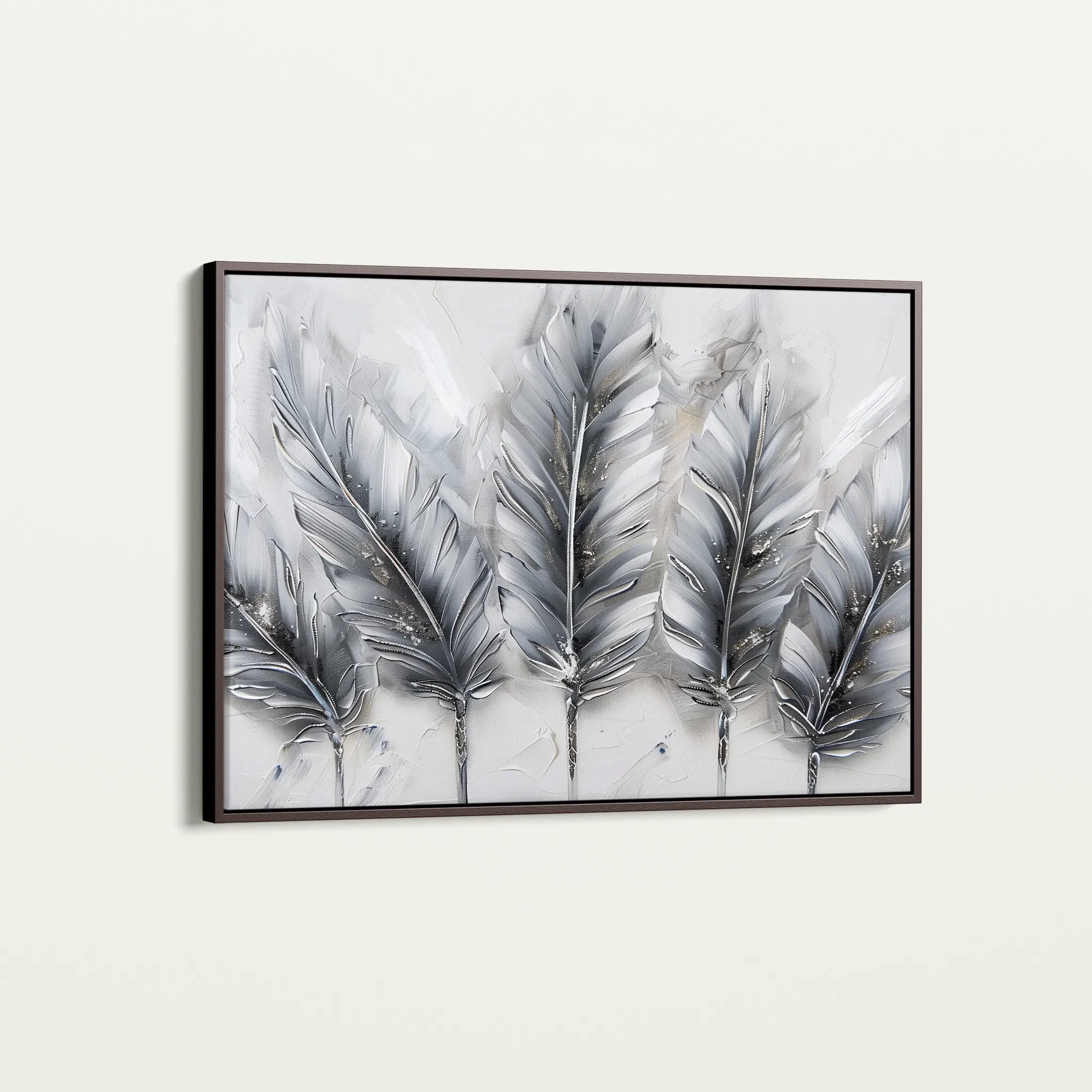 Floral 605 Canvas Art 18" x 24" / 45 x 60 cm / Black