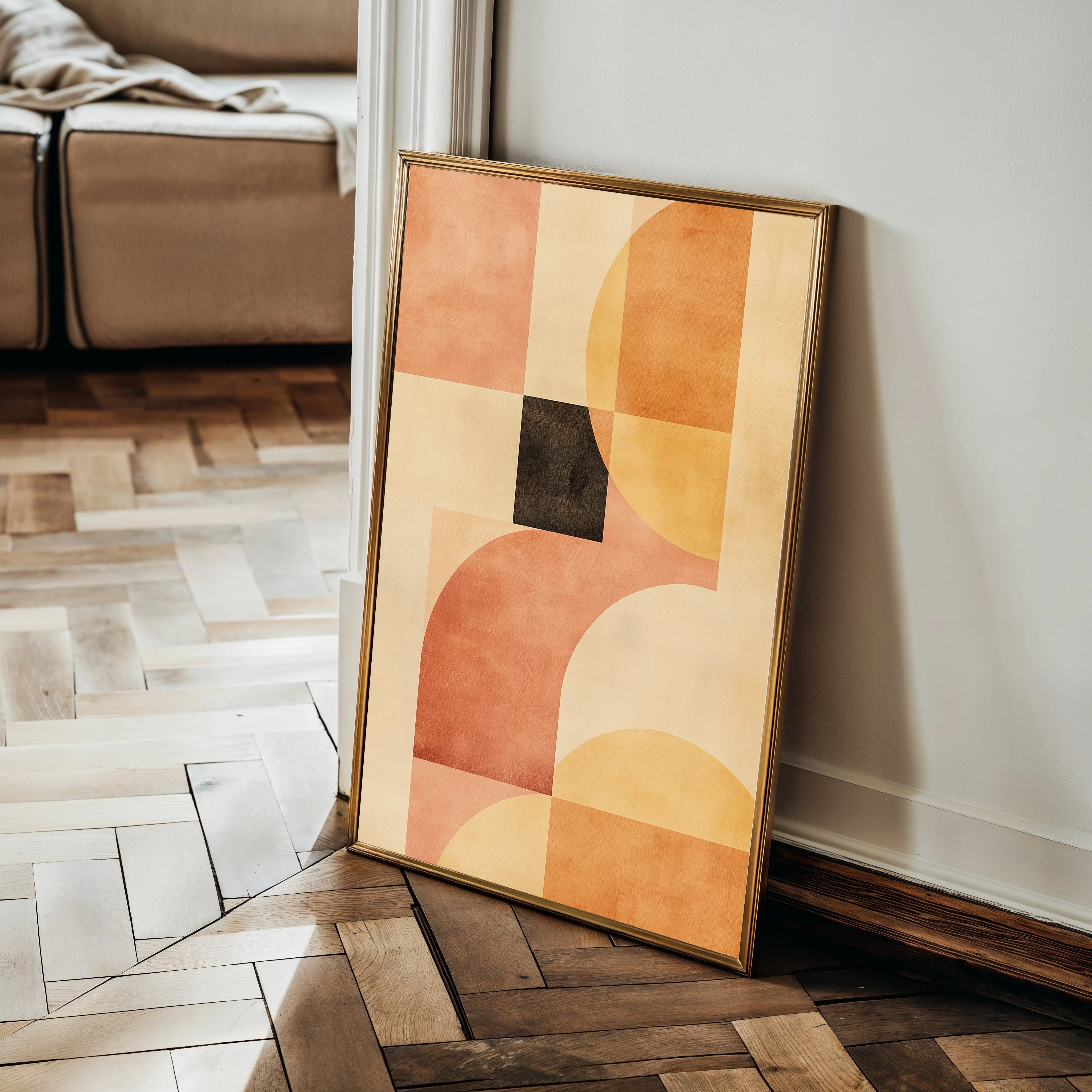 Abstract 614 Canvas Art 18" x 24" / 45 x 60 cm / Black