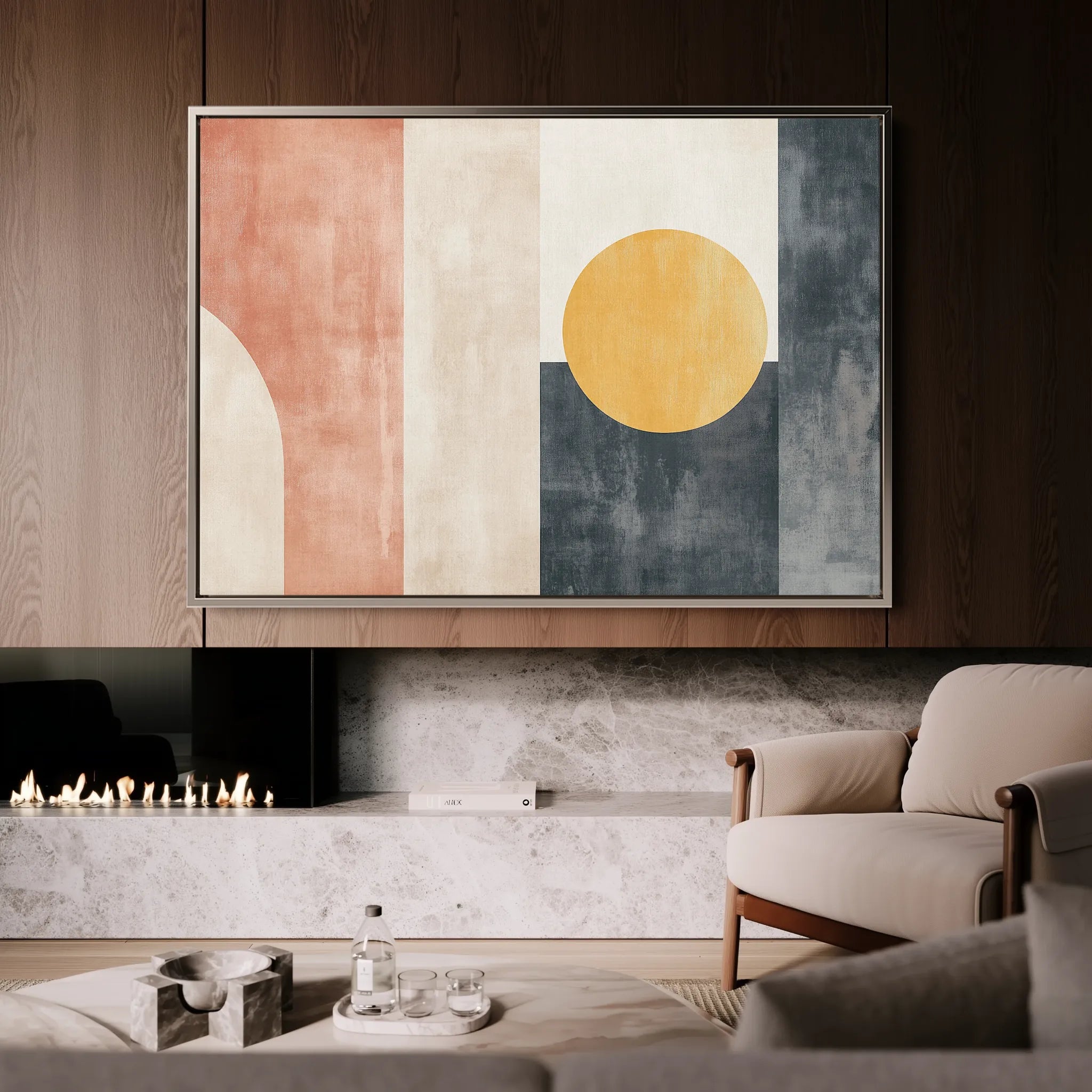 Abstract 616 Canvas Art 18" x 24" / 45 x 60 cm / Black