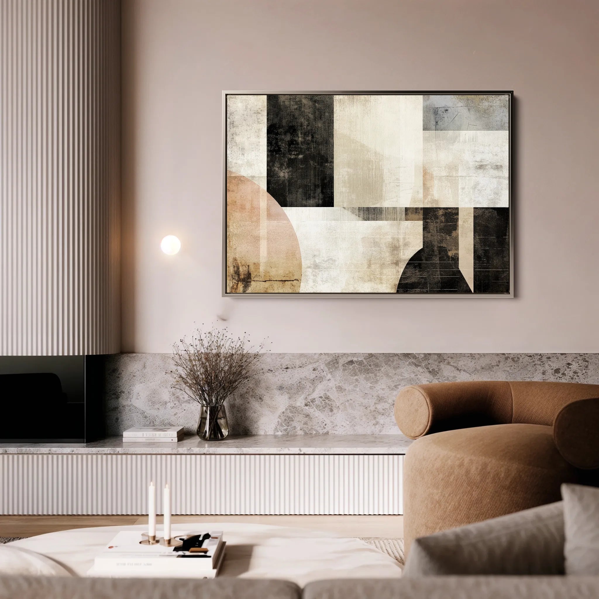 Abstract 617 Canvas Art 18" x 24" / 45 x 60 cm / Black