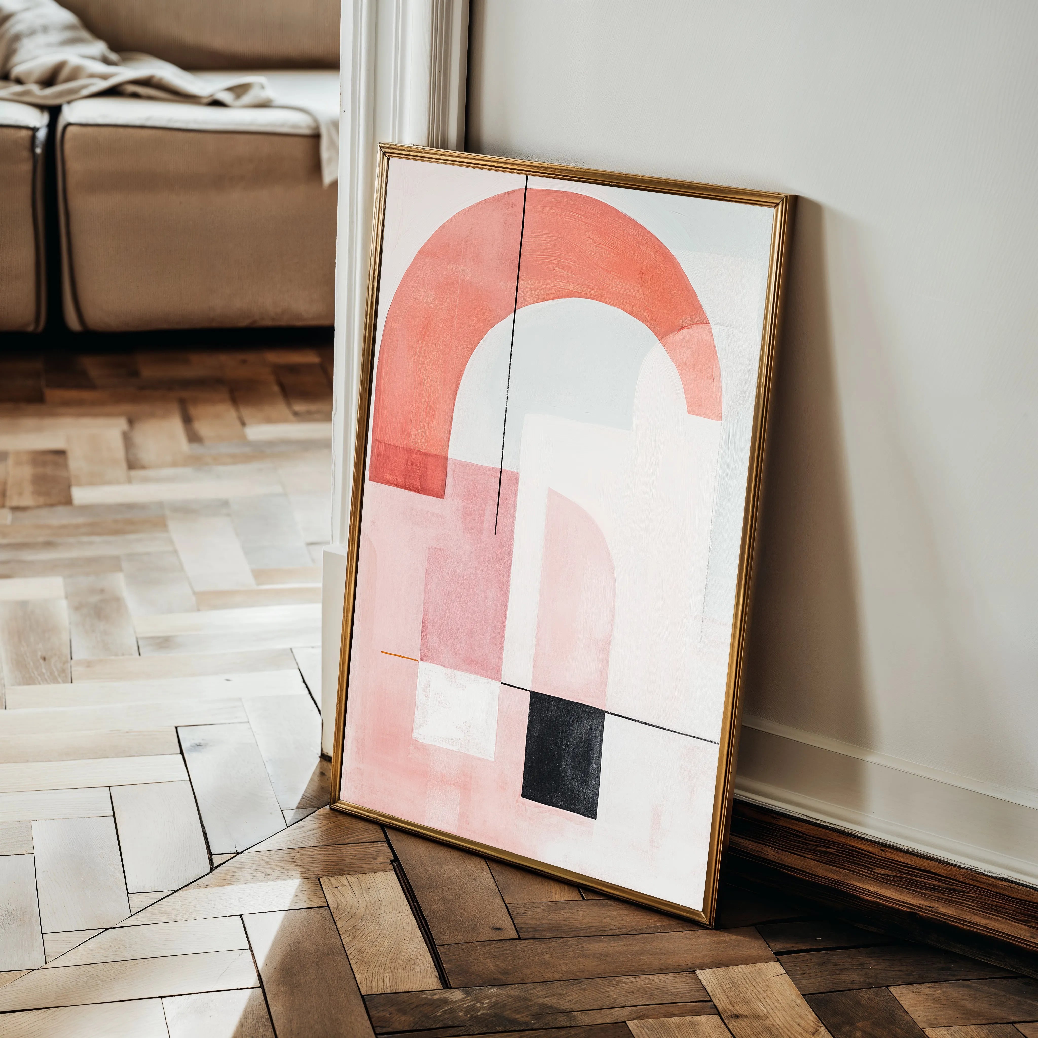 Abstract 618 Canvas Art 18" x 24" / 45 x 60 cm / Black