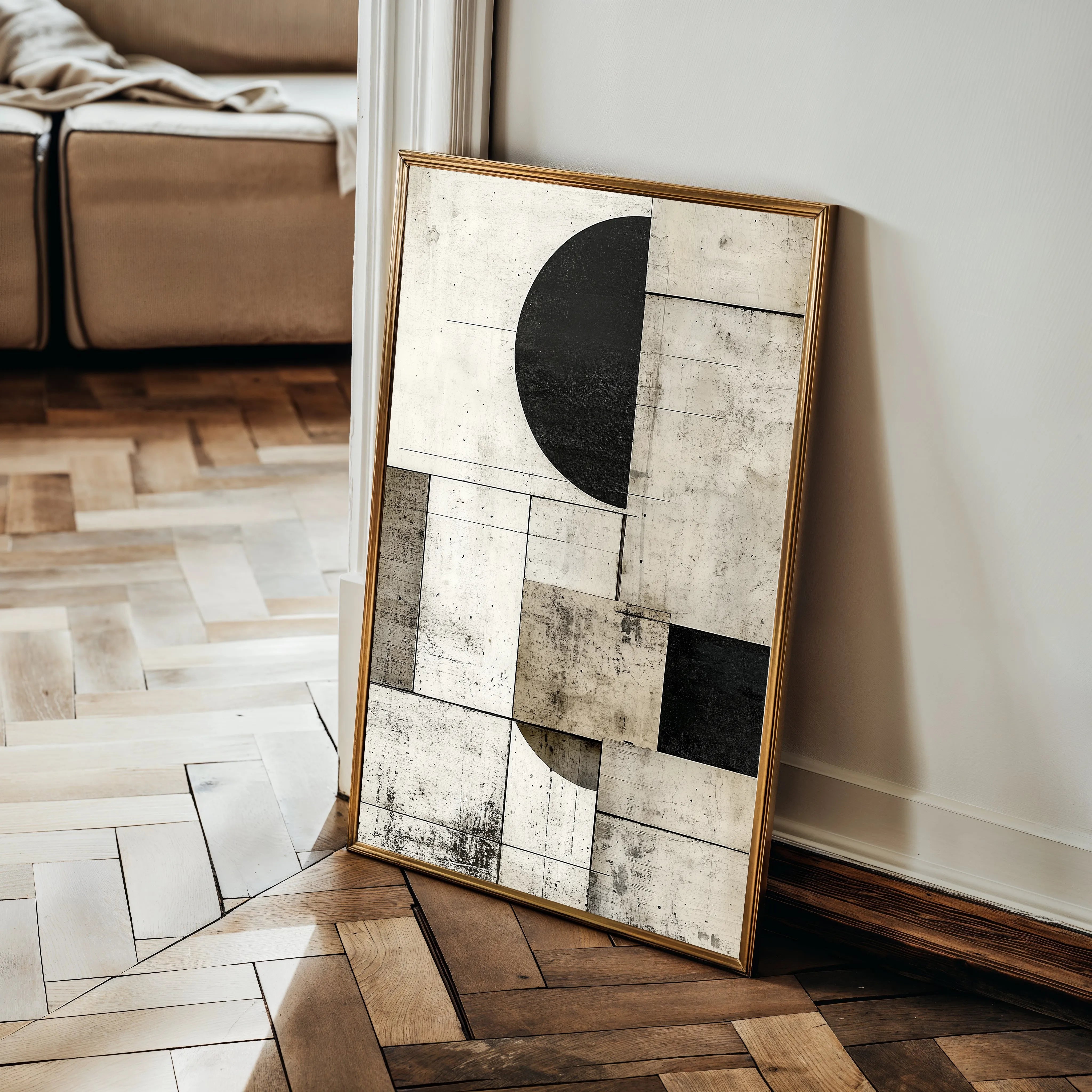 Abstract 620 Canvas Art 18" x 24" / 45 x 60 cm / Black