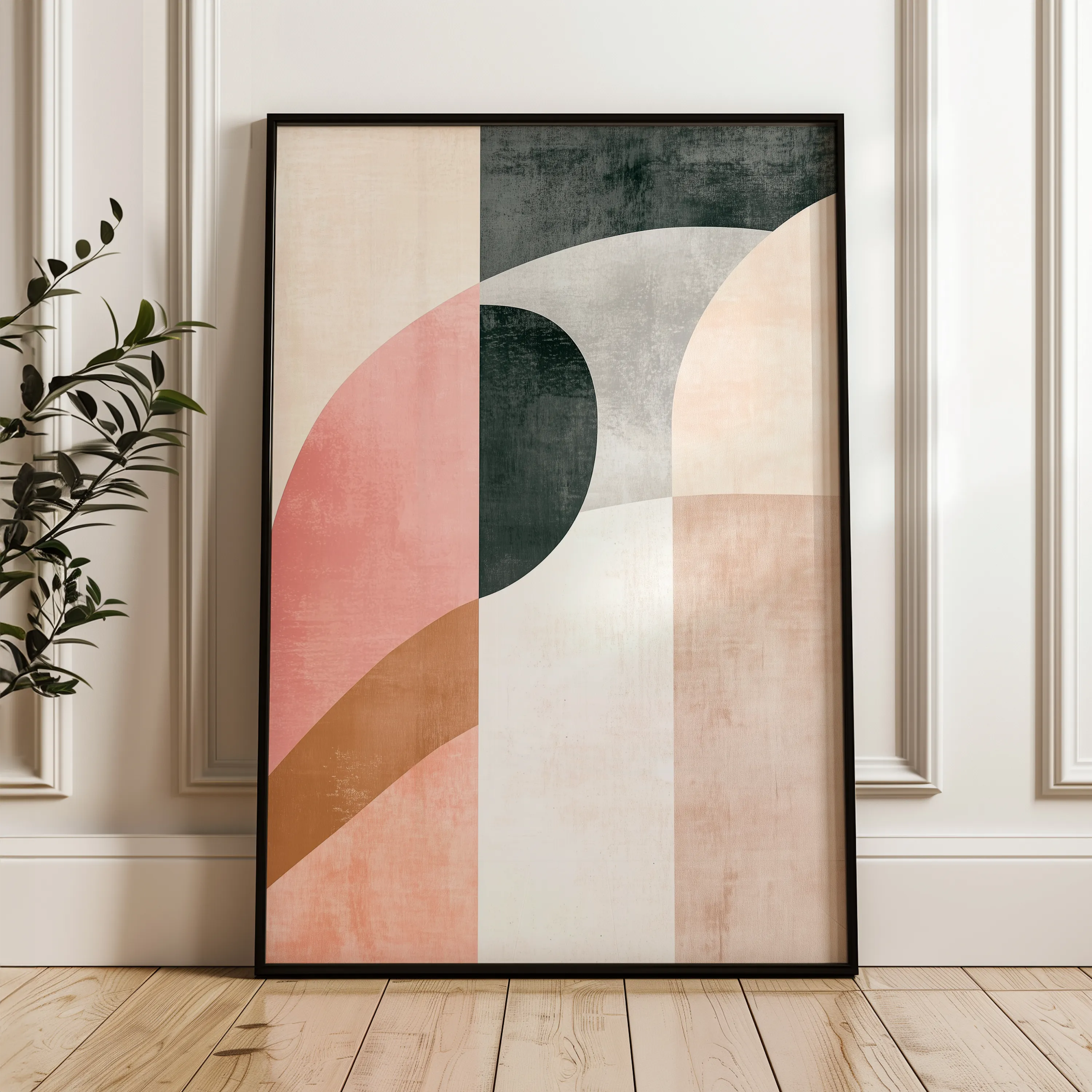 Abstract 621 Canvas Art 18" x 24" / 45 x 60 cm / Black