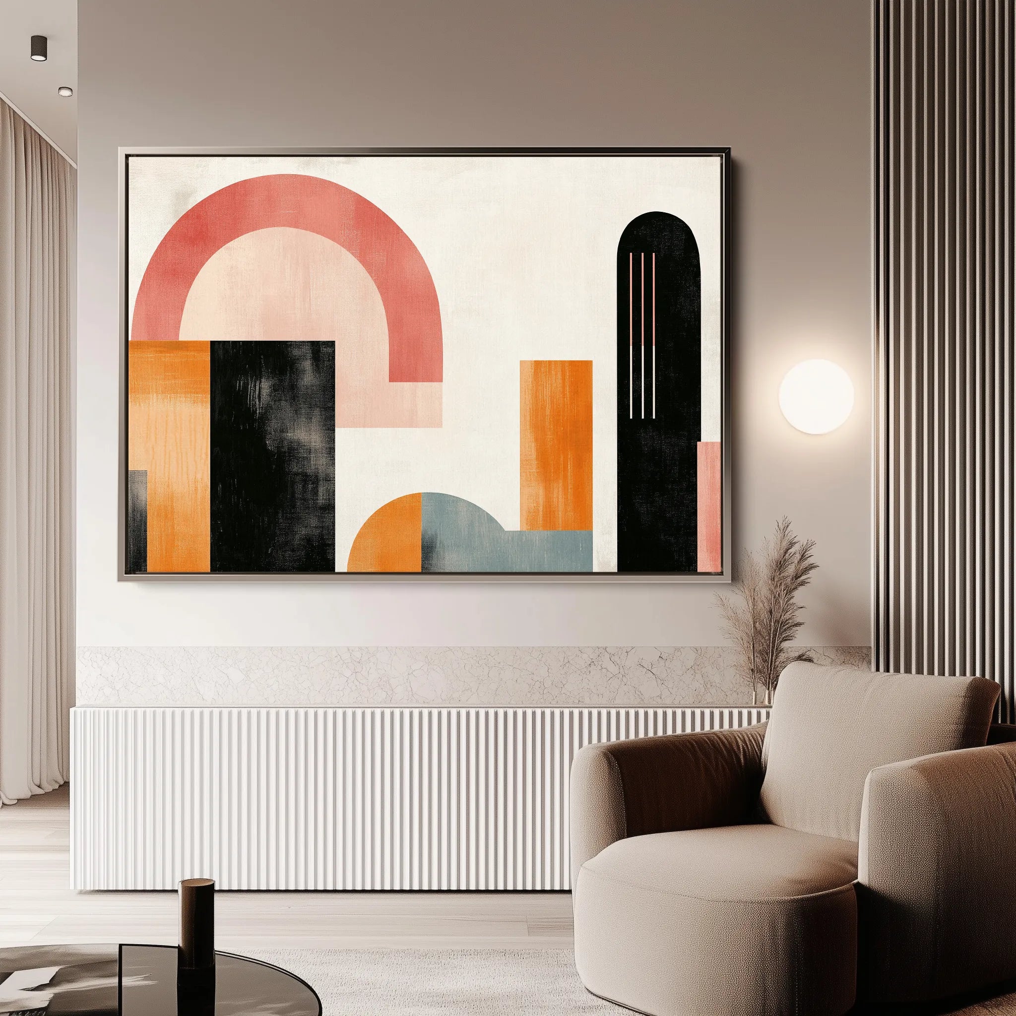 Abstract 624 Canvas Art 18" x 24" / 45 x 60 cm / Black