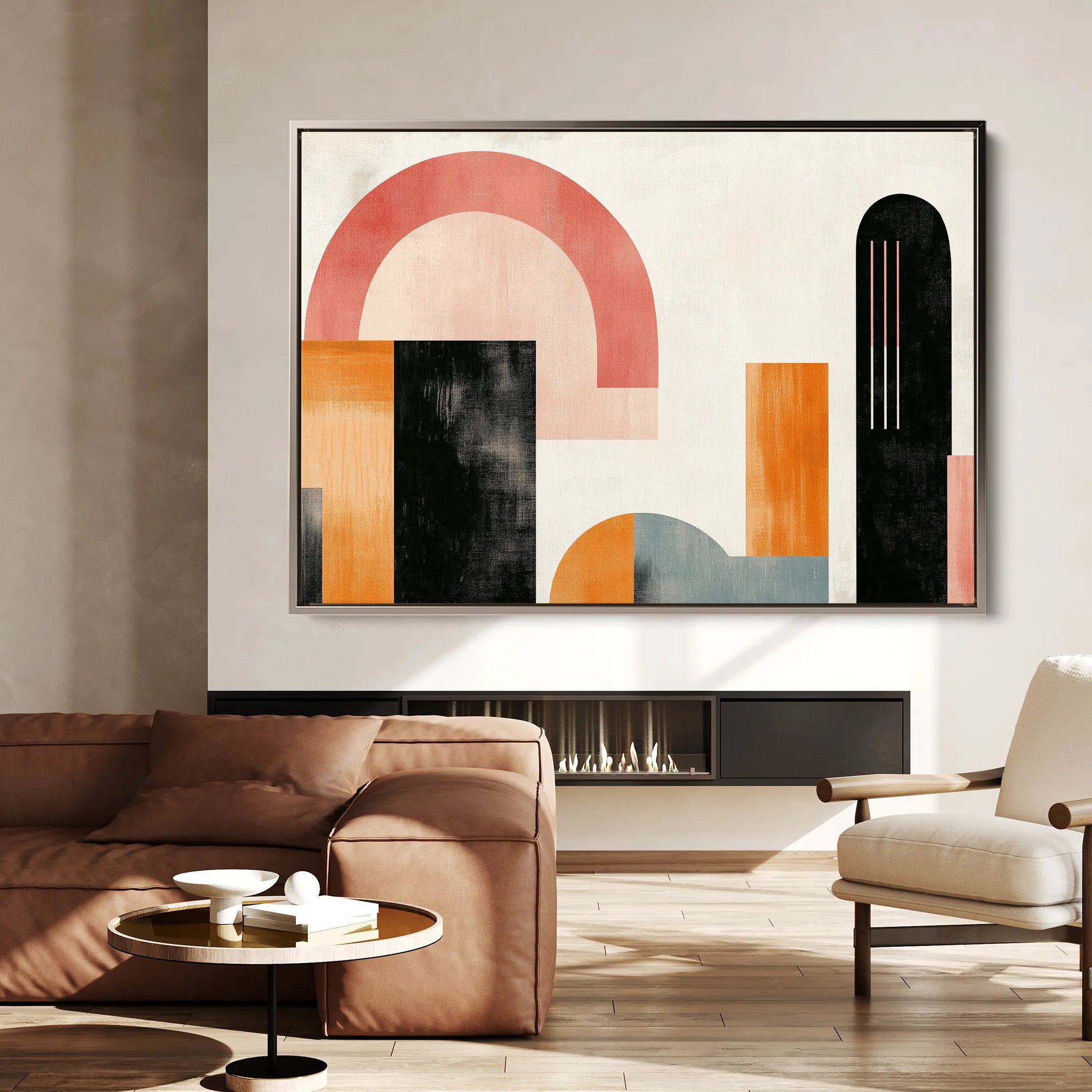 Abstract 624 Canvas Art 18" x 24" / 45 x 60 cm / Black