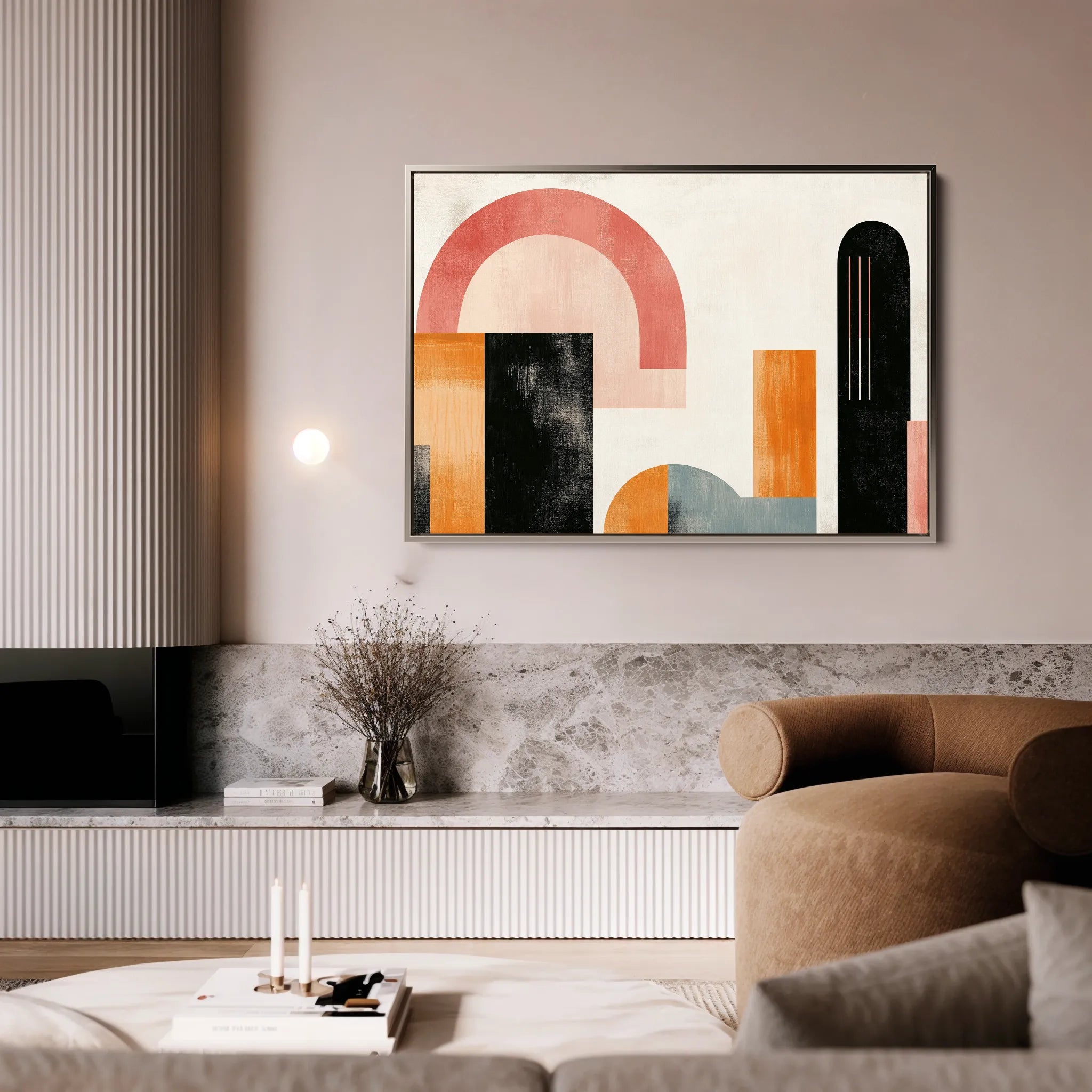 Abstract 624 Canvas Art 18" x 24" / 45 x 60 cm / Black