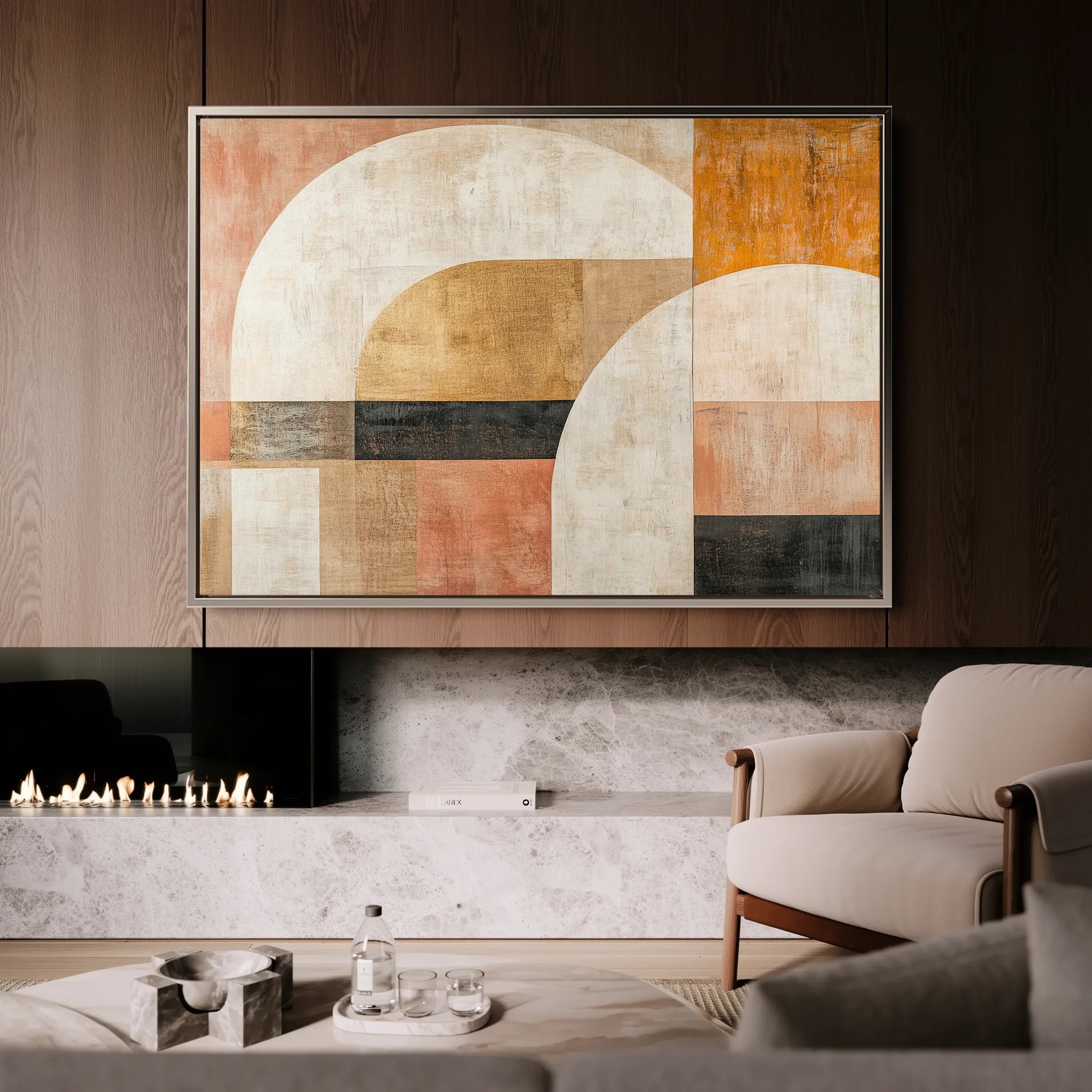 Abstract 630 Canvas Art 18" x 24" / 45 x 60 cm / Black