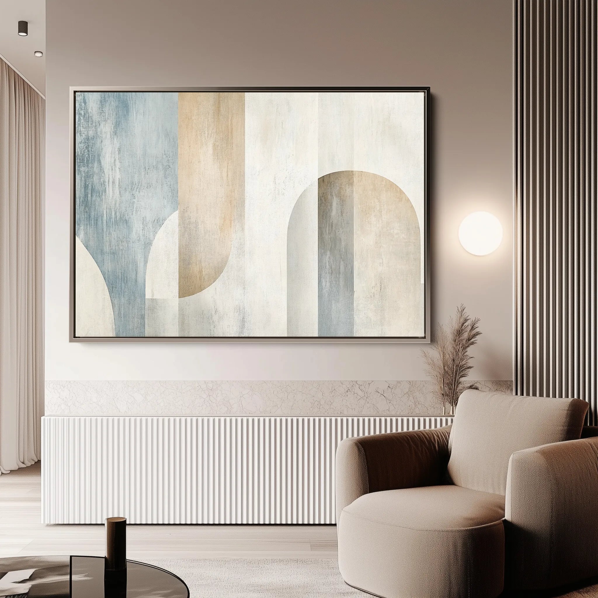 Abstract 632 Canvas Art 18" x 24" / 45 x 60 cm / Black