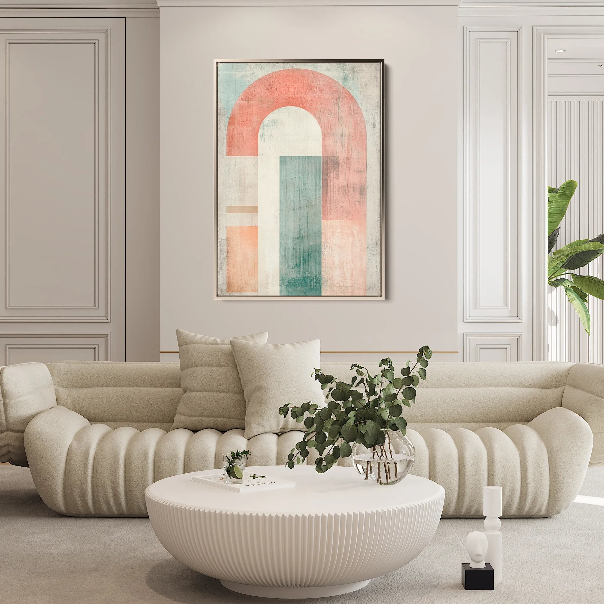 Abstract 640 Canvas Art 18" x 24" / 45 x 60 cm / Black