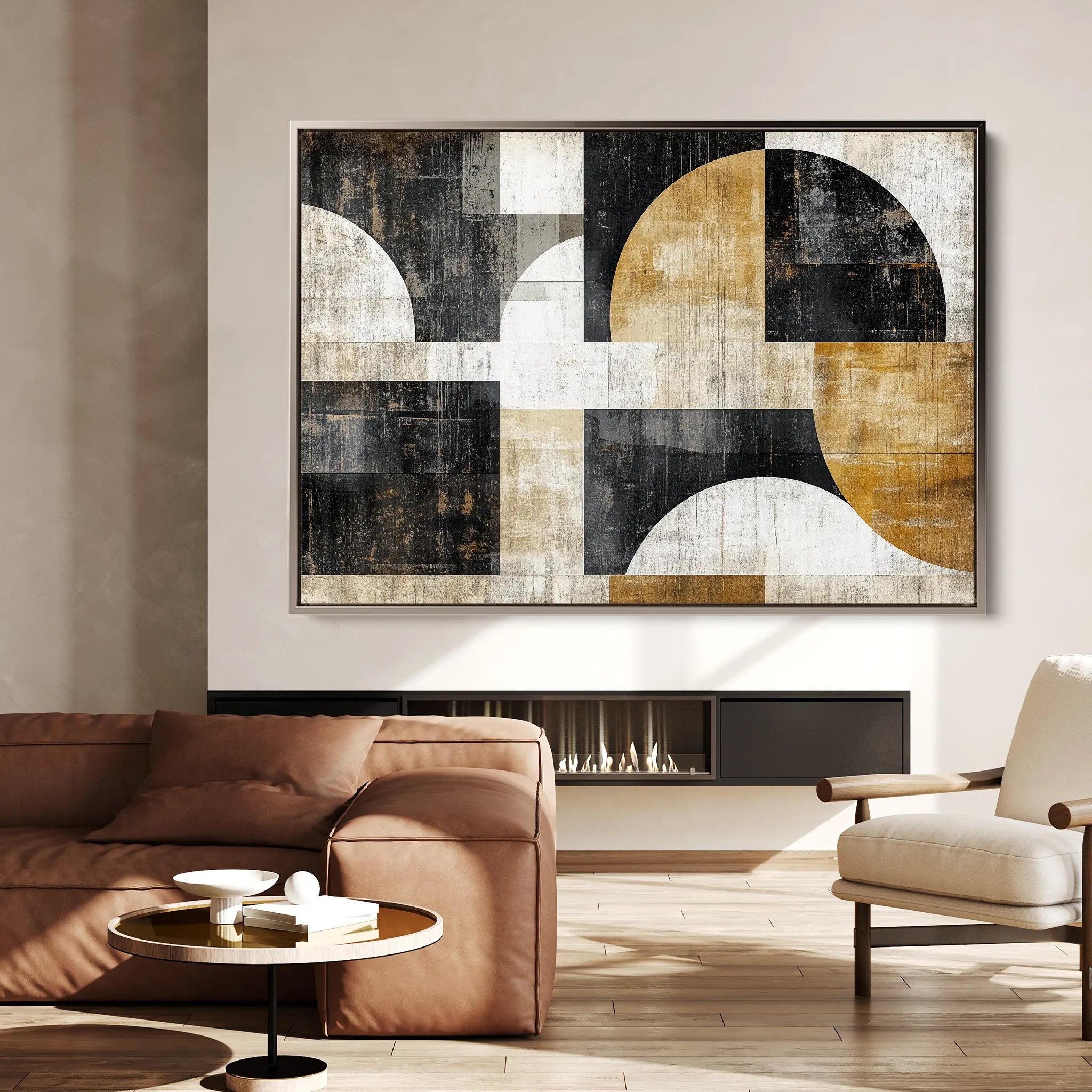 Abstract 641 Canvas Art 18" x 24" / 45 x 60 cm / Black