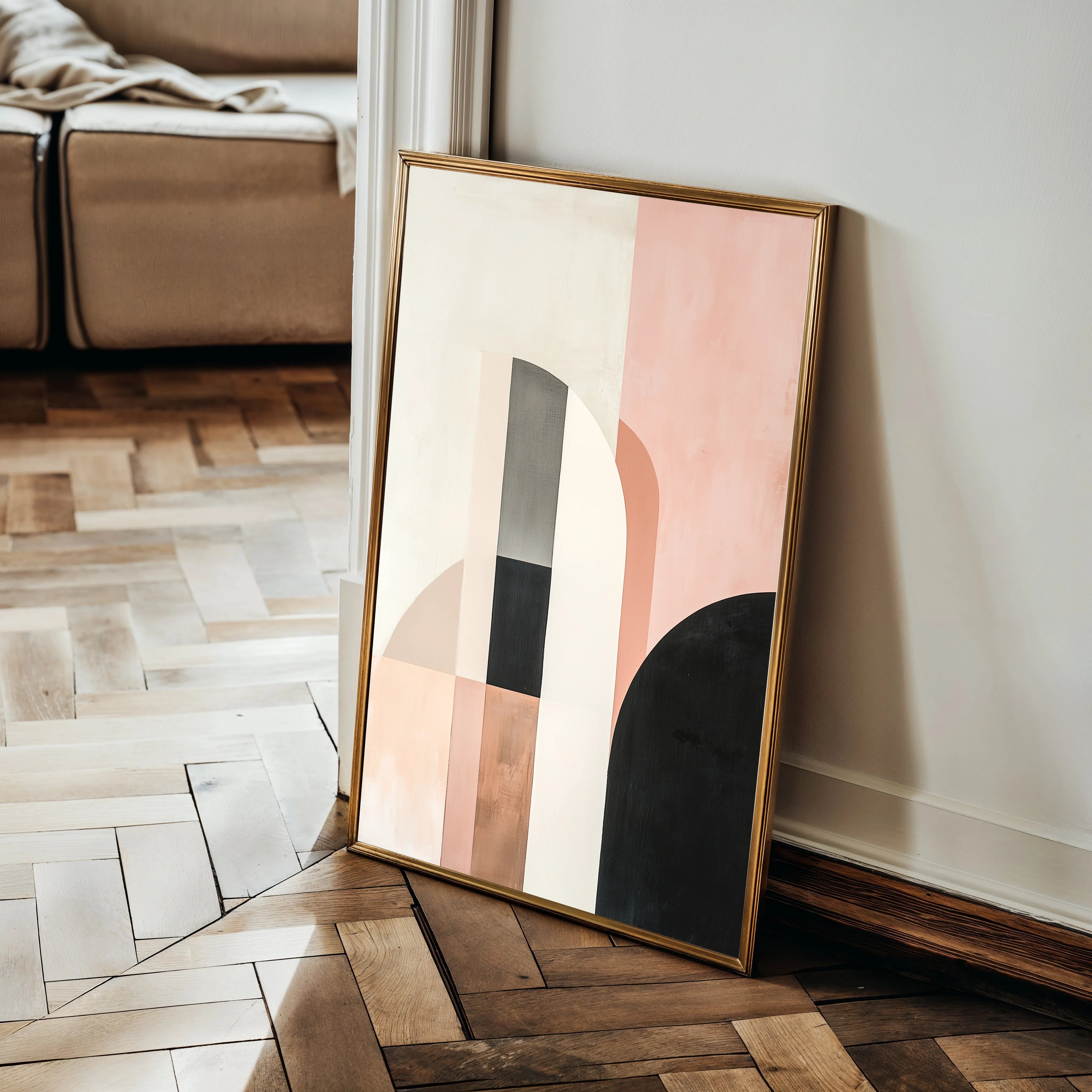 Abstract 643 Canvas Art 18" x 24" / 45 x 60 cm / Black