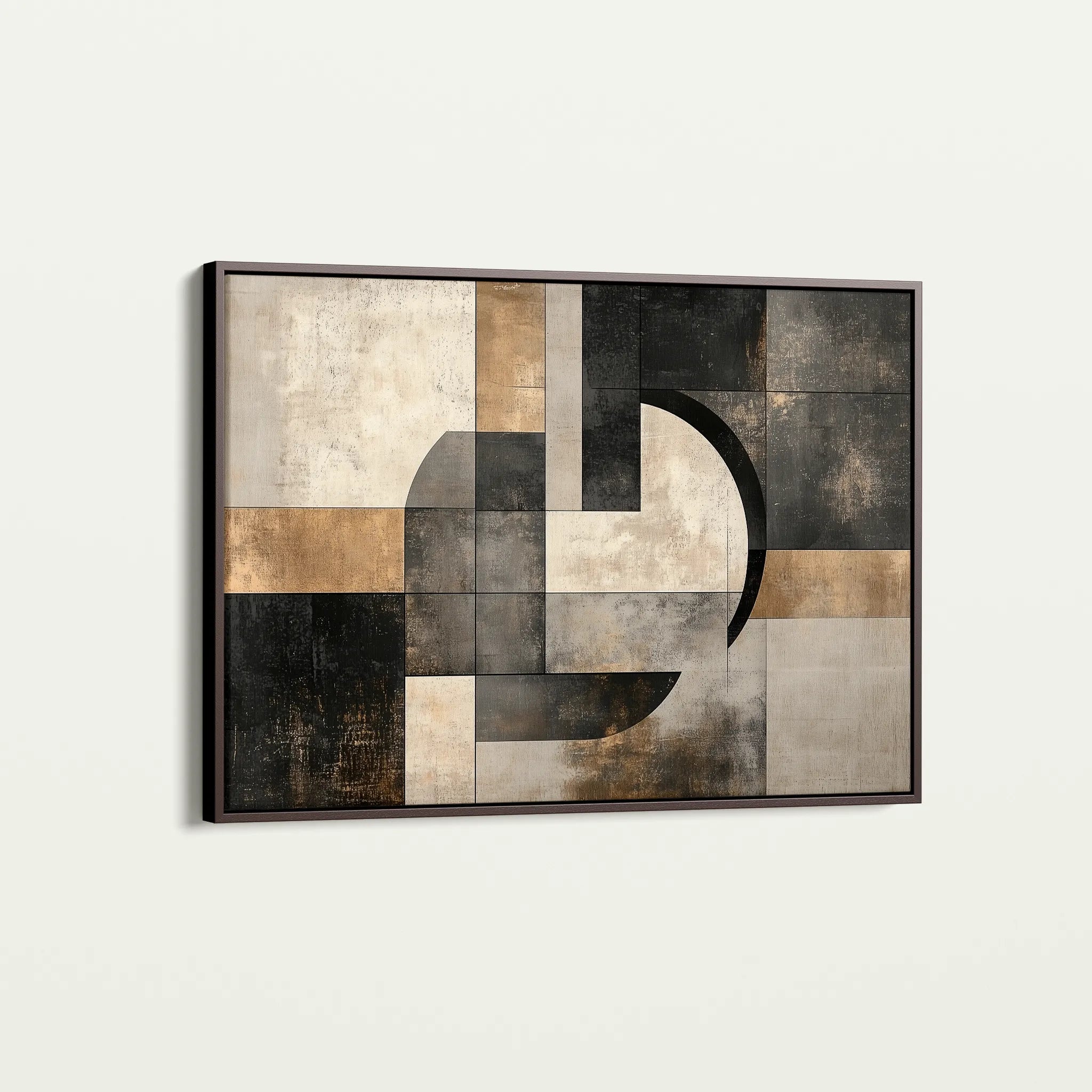 Abstract 644 Canvas Art 18" x 24" / 45 x 60 cm / Black