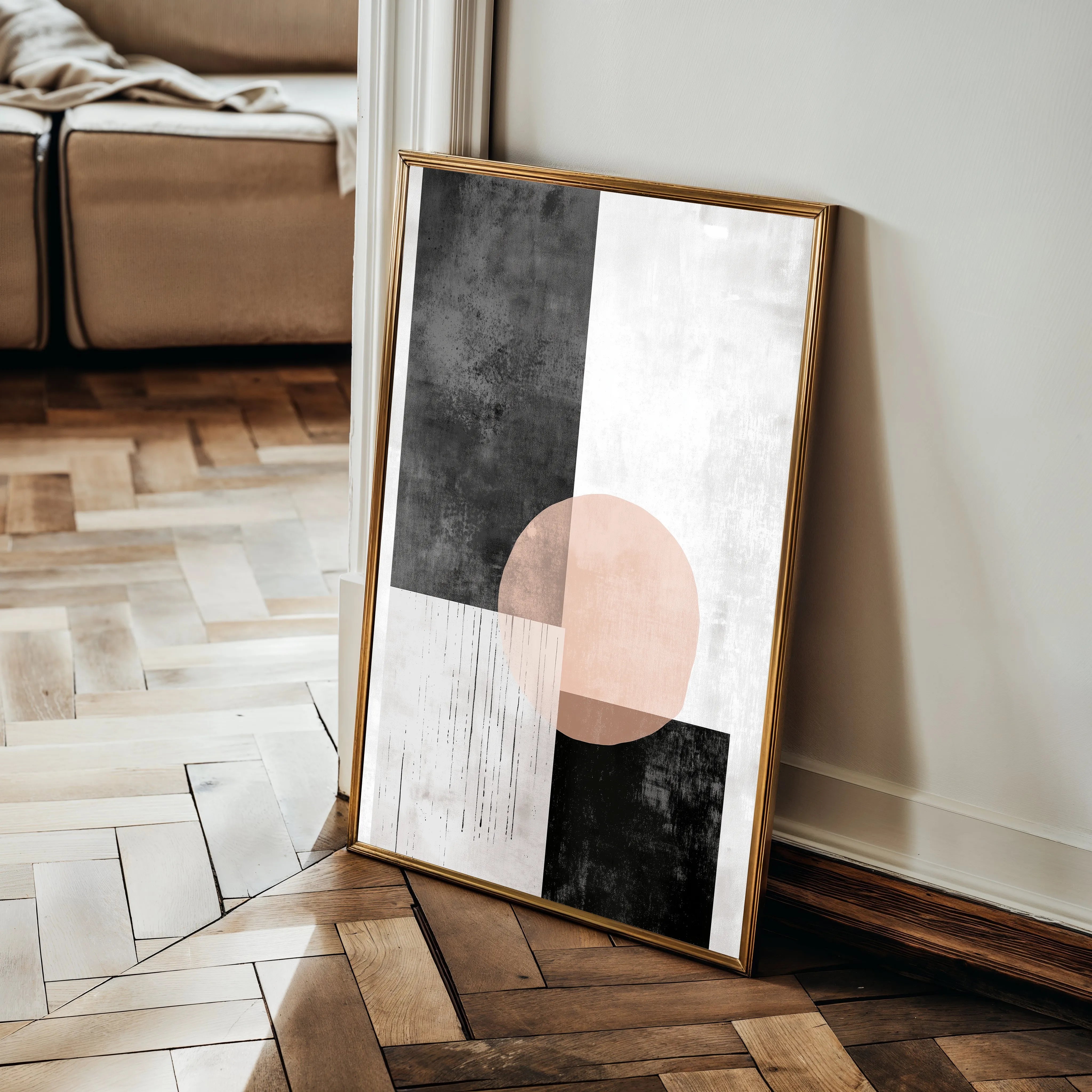 Abstract 646 Canvas Art 18" x 24" / 45 x 60 cm / Black