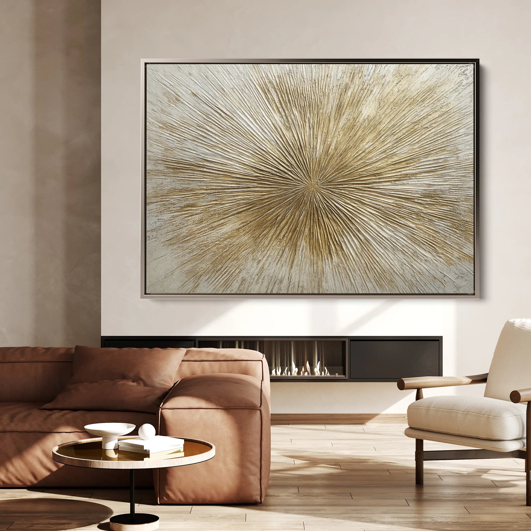 Abstract 648 Canvas Art 18" x 24" / 45 x 60 cm / Black