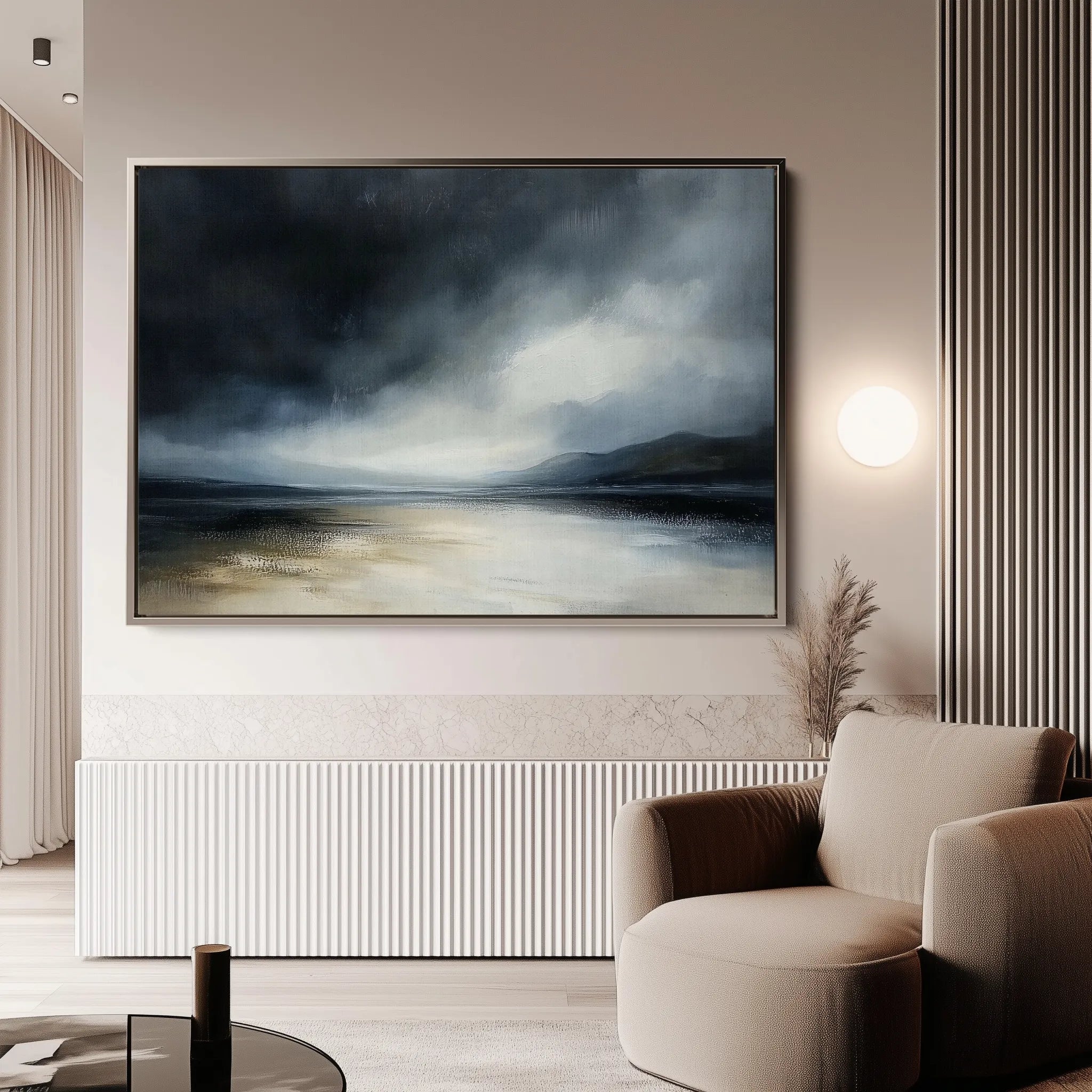 Abstract 650 Canvas Art 18" x 24" / 45 x 60 cm / Black