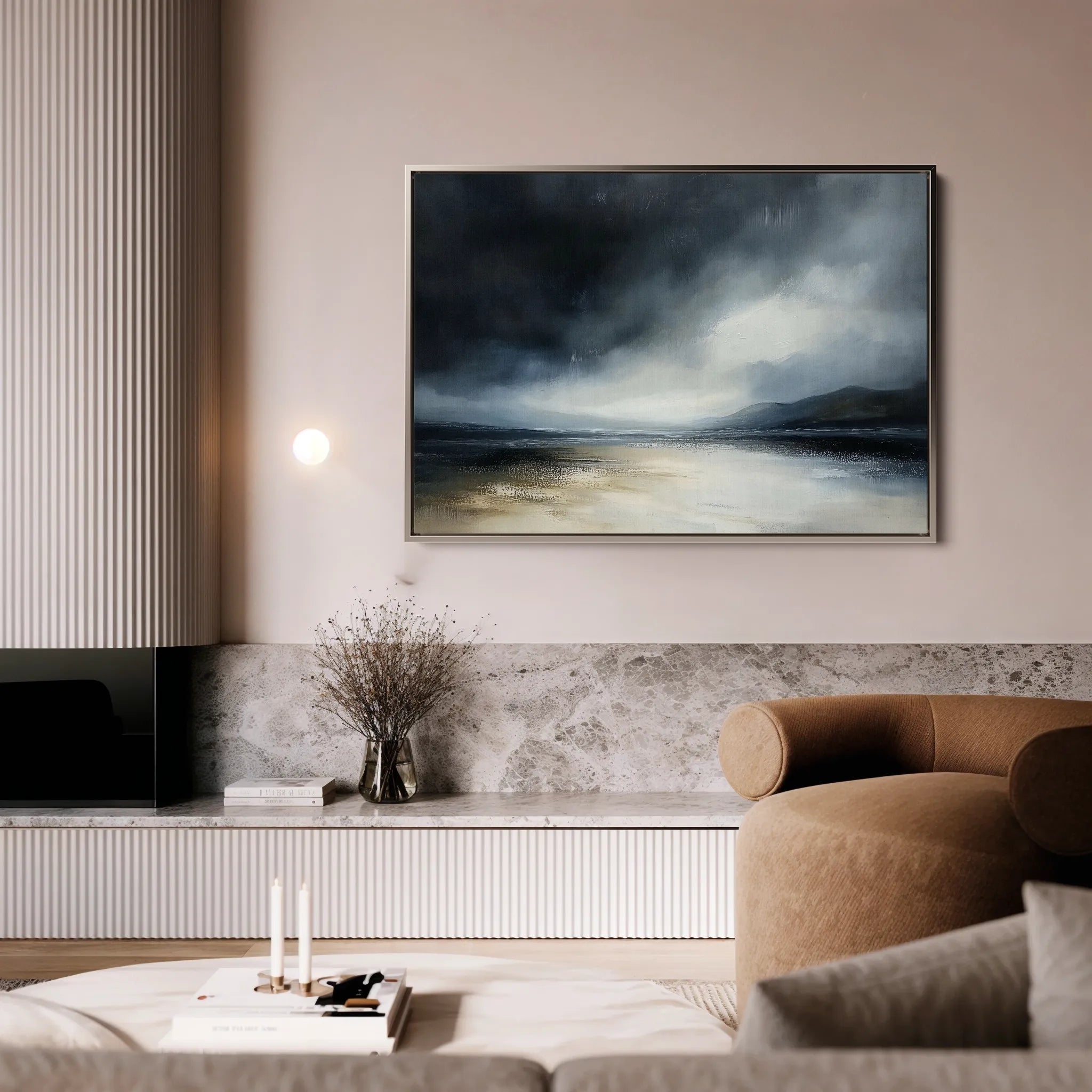 Abstract 650 Canvas Art 18" x 24" / 45 x 60 cm / Black