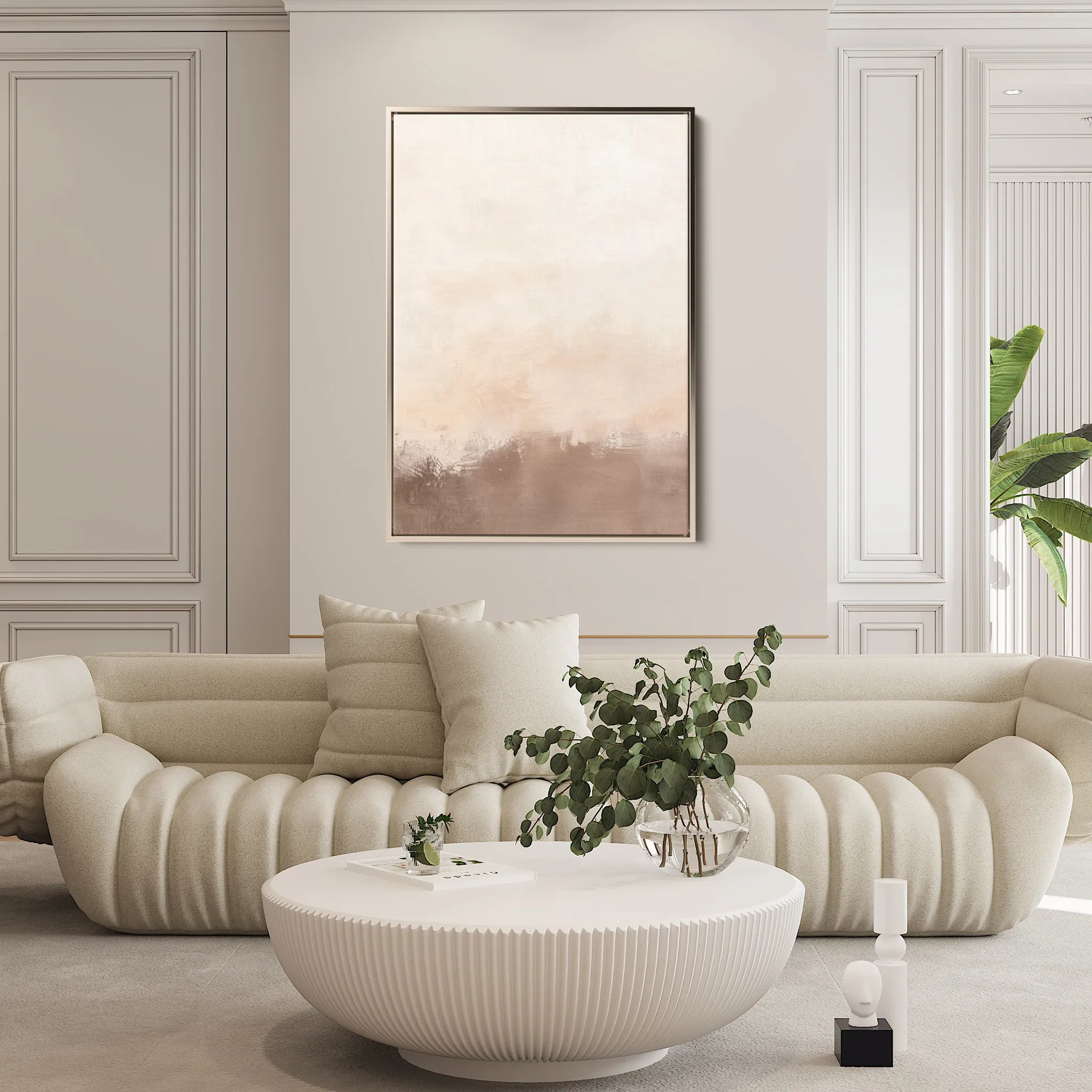 Abstract 651 Canvas Art 18" x 24" / 45 x 60 cm / Black