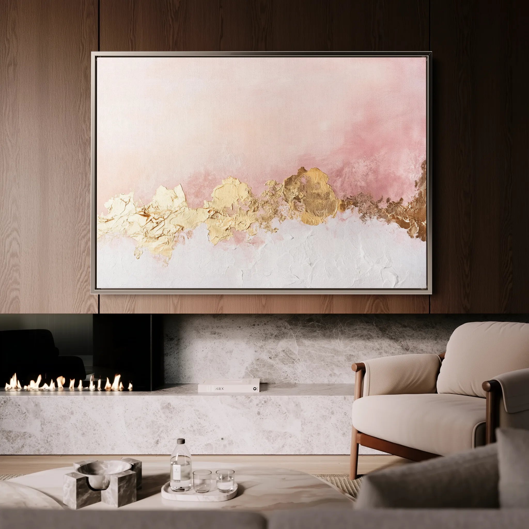 Abstract 656 Canvas Art 18" x 24" / 45 x 60 cm / Black