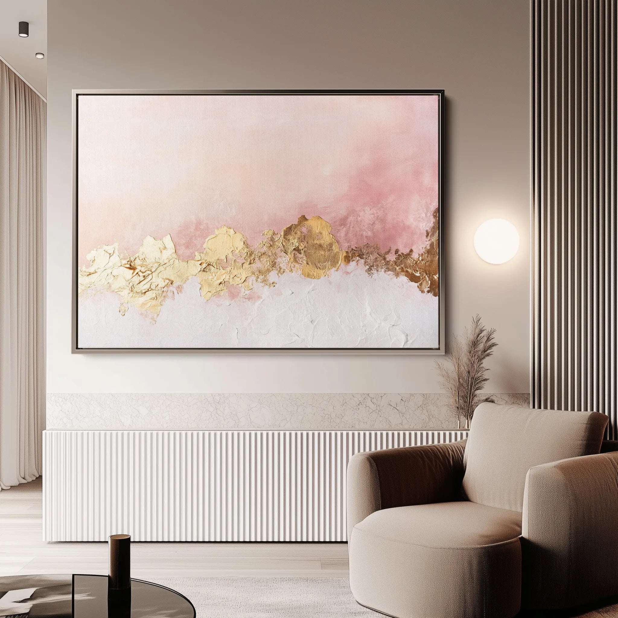 Abstract 656 Canvas Art 18" x 24" / 45 x 60 cm / Black