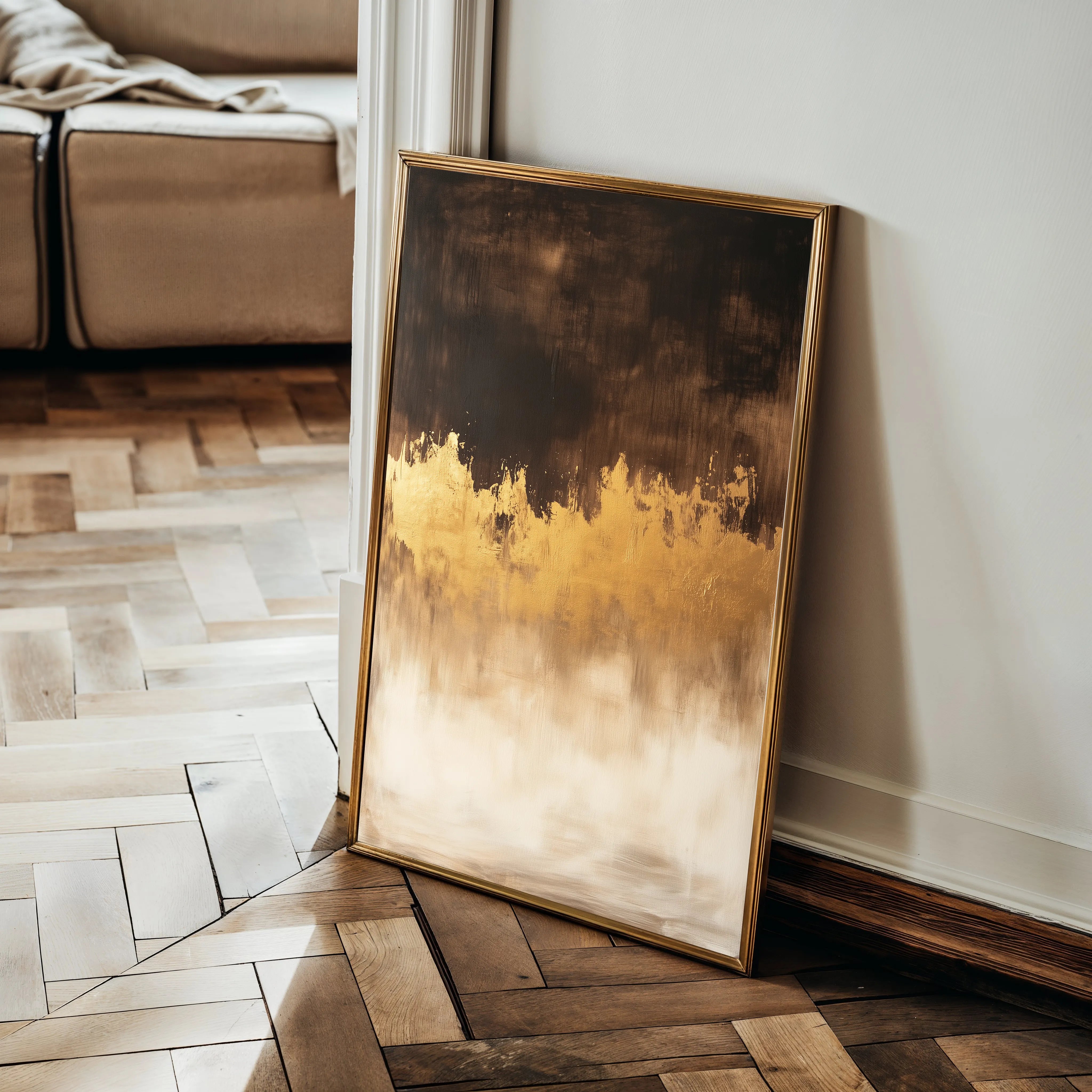 Abstract 657 Canvas Art 18" x 24" / 45 x 60 cm / Black