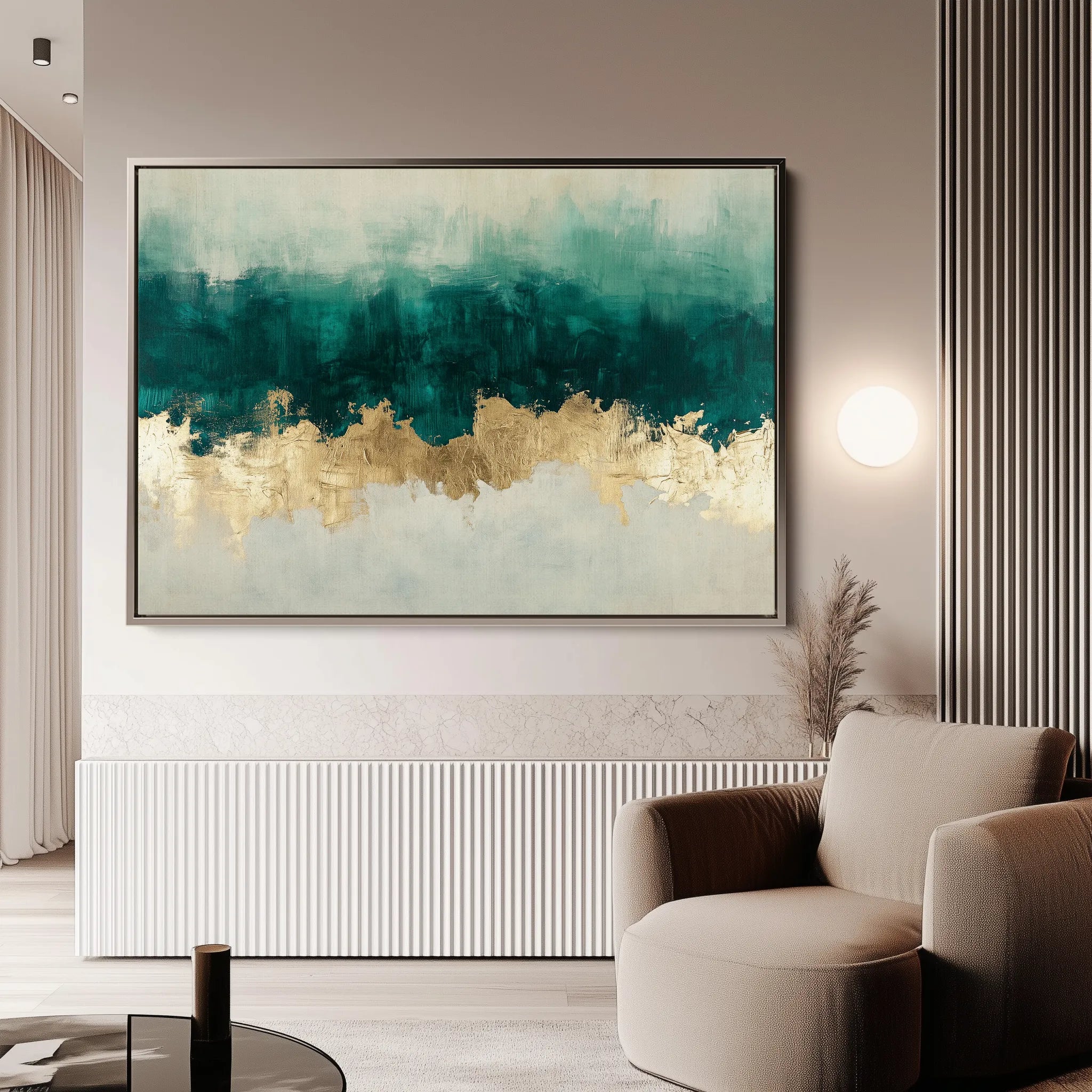 Abstract 664 Canvas Art 18" x 24" / 45 x 60 cm / Black