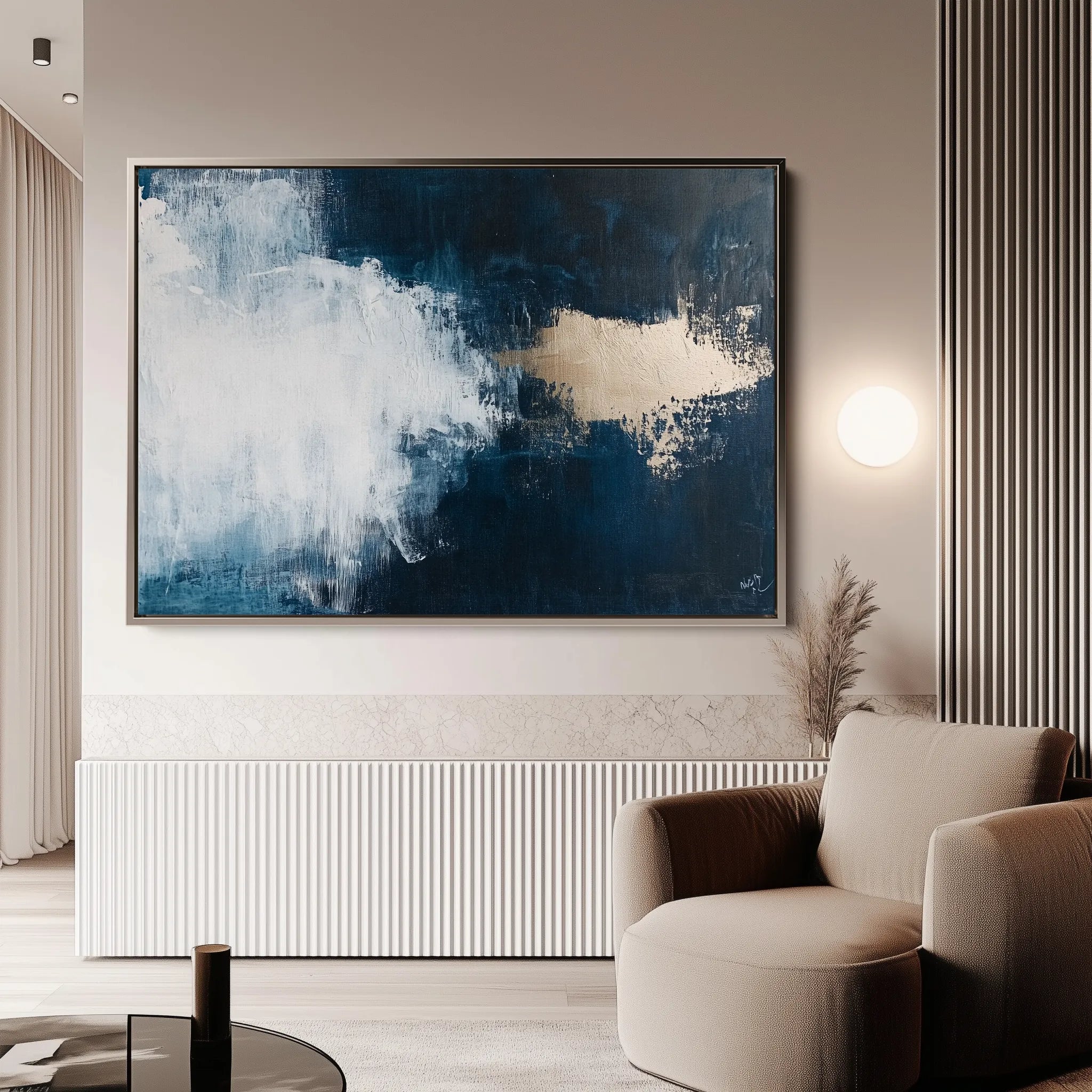 Abstract 669 Canvas Art 18" x 24" / 45 x 60 cm / Black