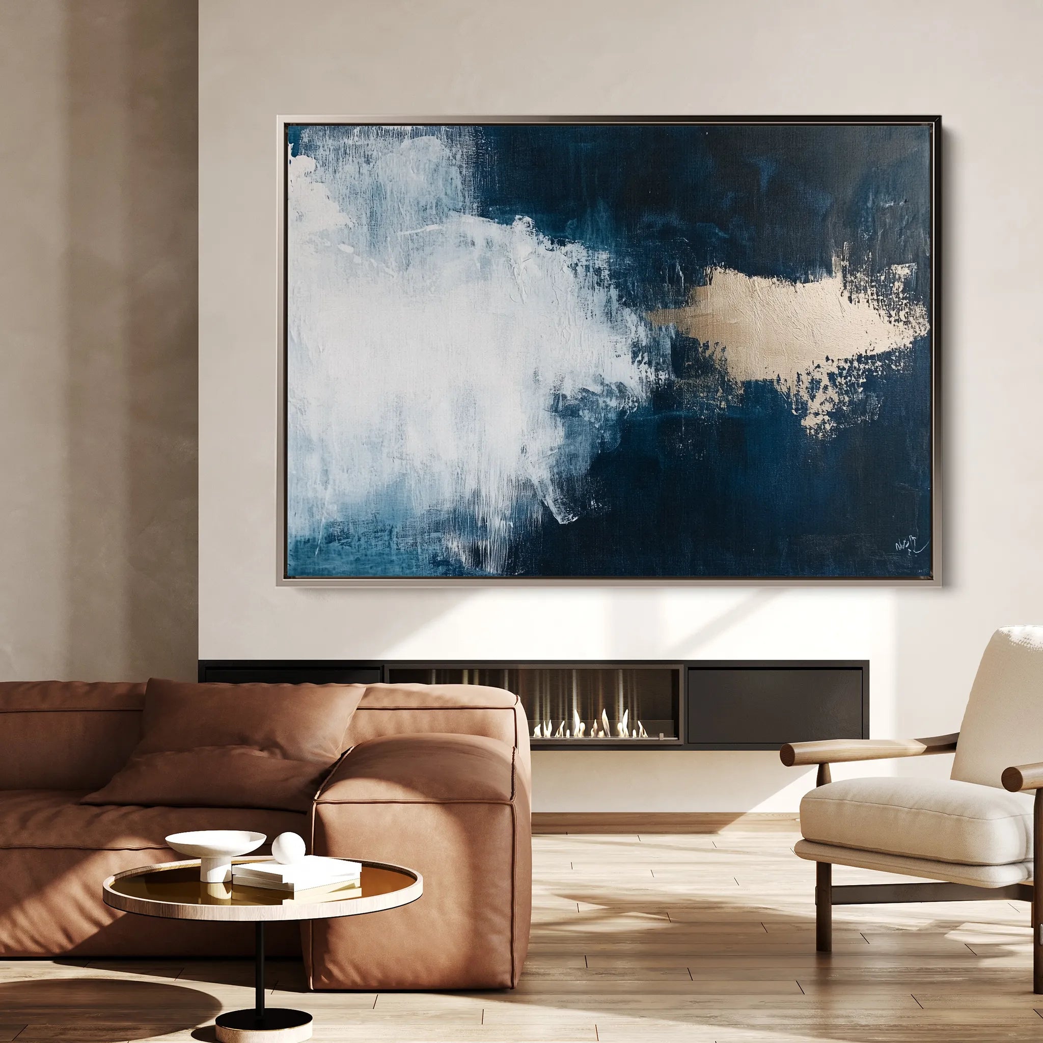 Abstract 669 Canvas Art 18" x 24" / 45 x 60 cm / Black