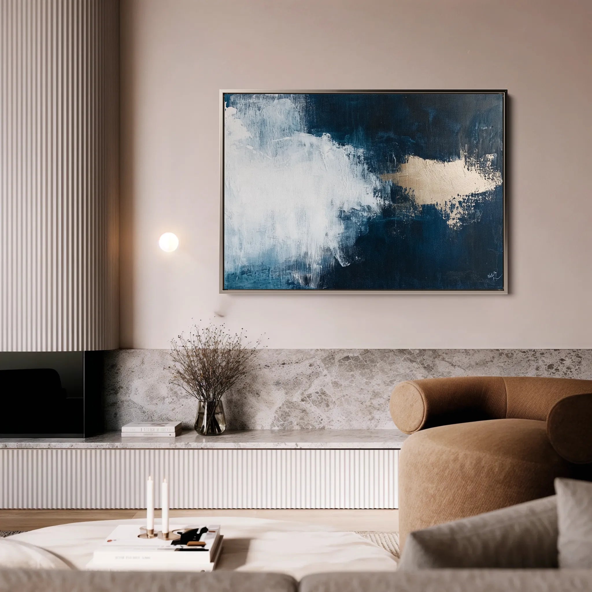 Abstract 669 Canvas Art 18" x 24" / 45 x 60 cm / Black