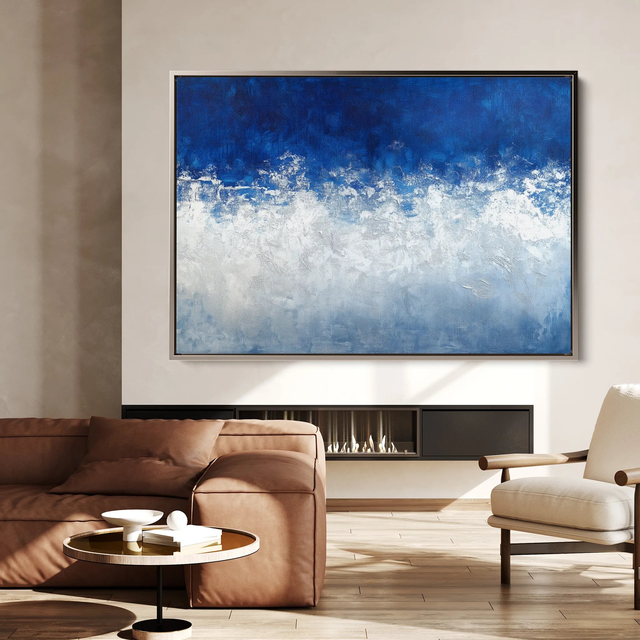 Abstract 672 Canvas Art 18" x 24" / 45 x 60 cm / Black