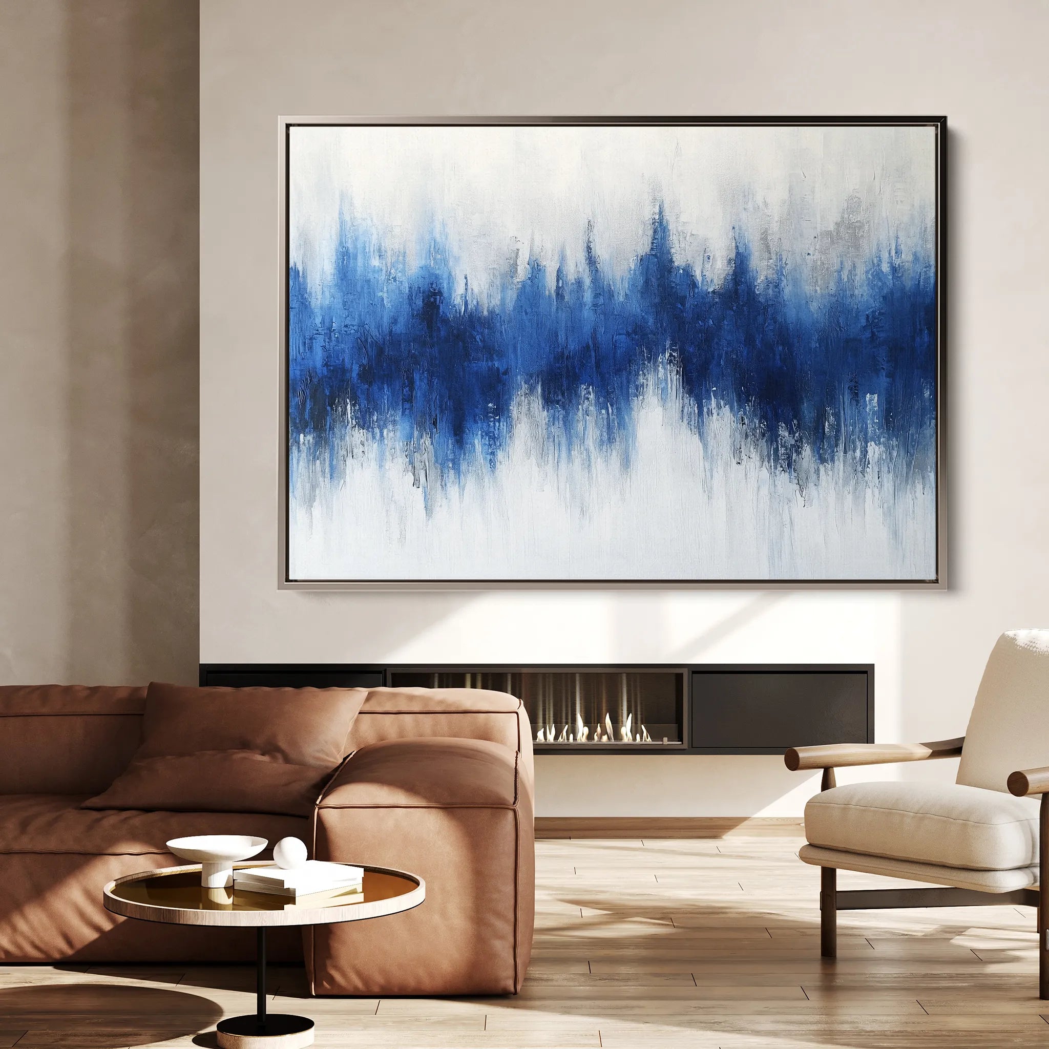 Abstract 673 Canvas Art 18" x 24" / 45 x 60 cm / Black