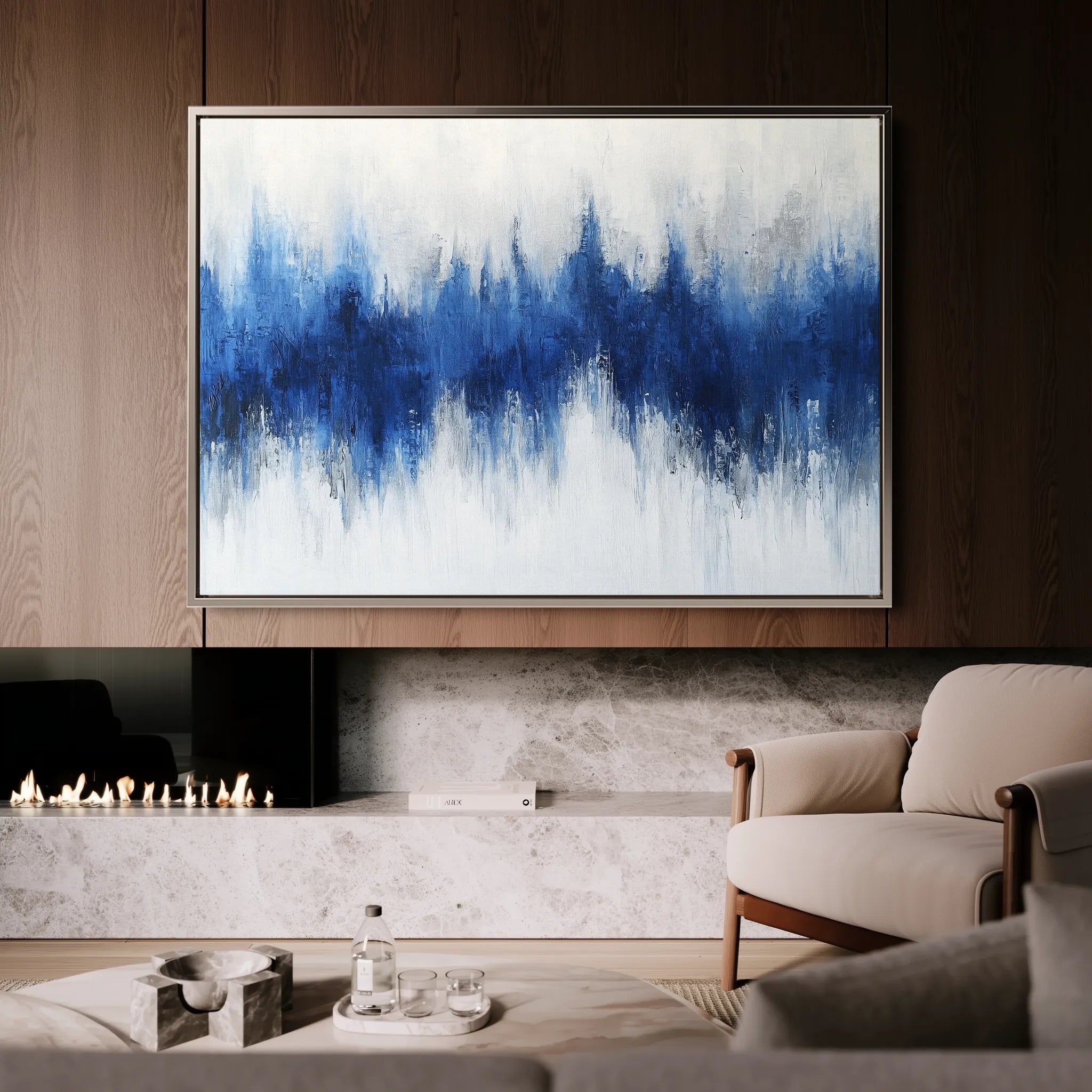 Abstract 673 Canvas Art 18" x 24" / 45 x 60 cm / Black