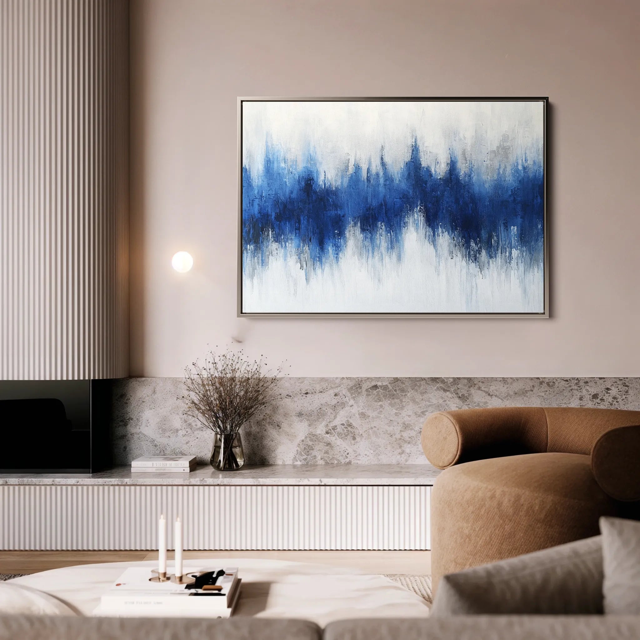 Abstract 673 Canvas Art 18" x 24" / 45 x 60 cm / Black