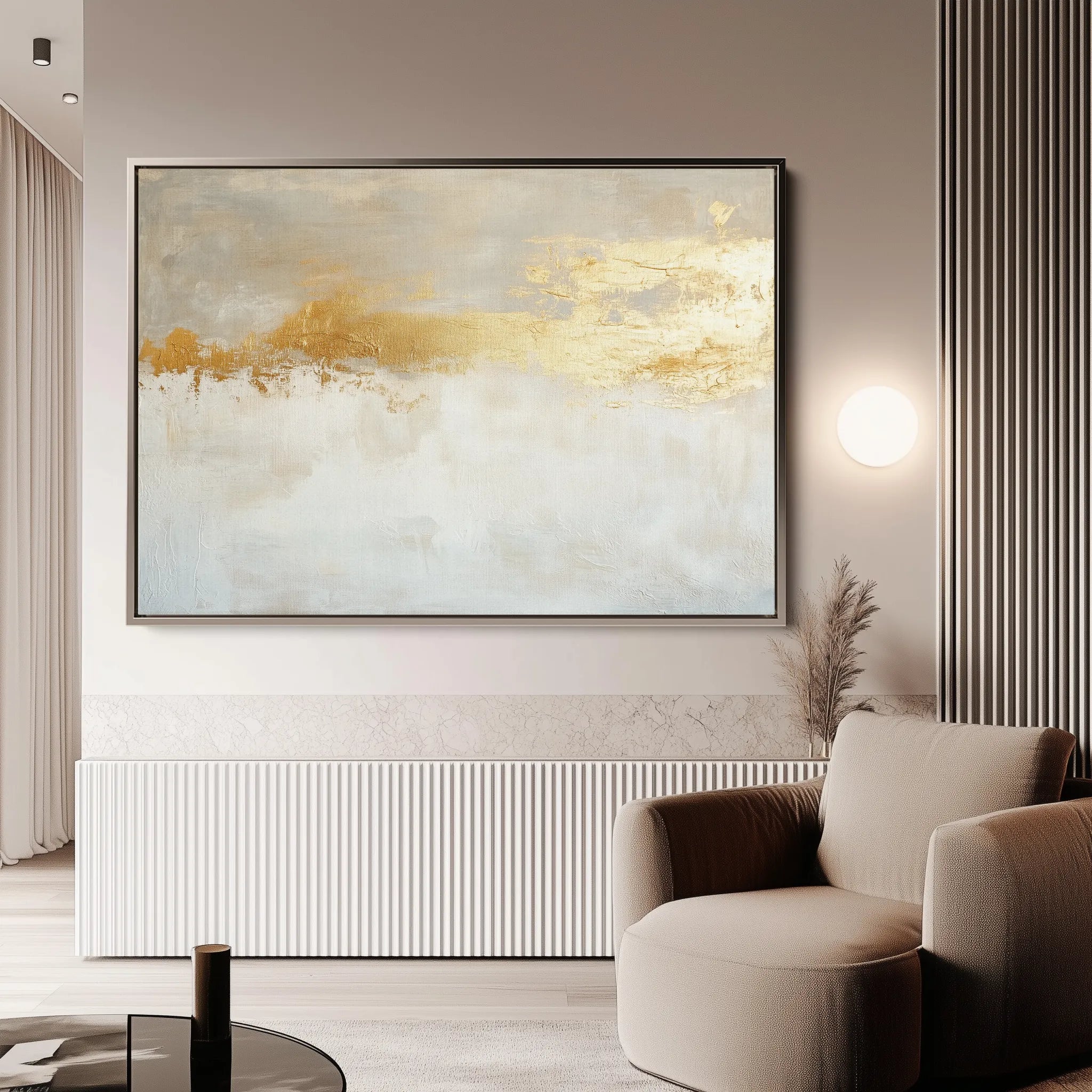 Abstract 676 Canvas Art 18" x 24" / 45 x 60 cm / Black