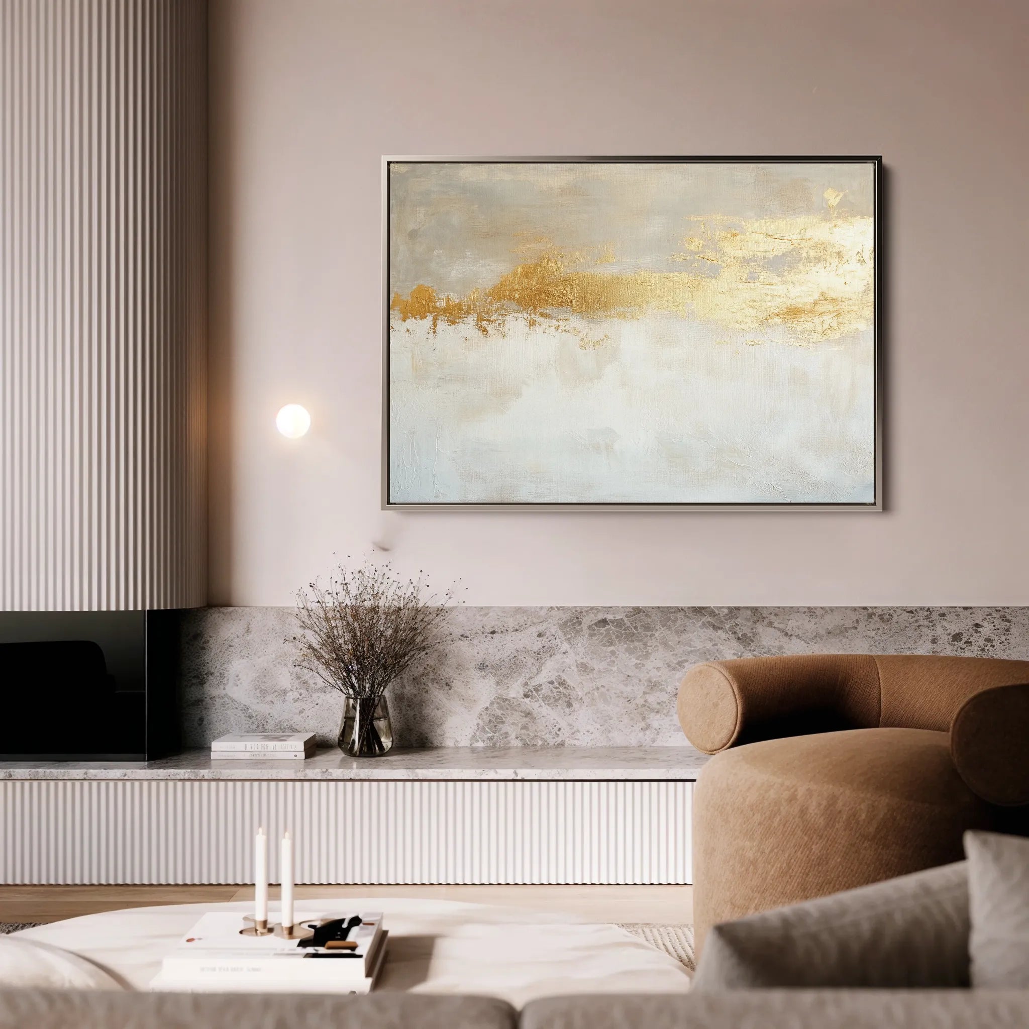 Abstract 676 Canvas Art 18" x 24" / 45 x 60 cm / Black