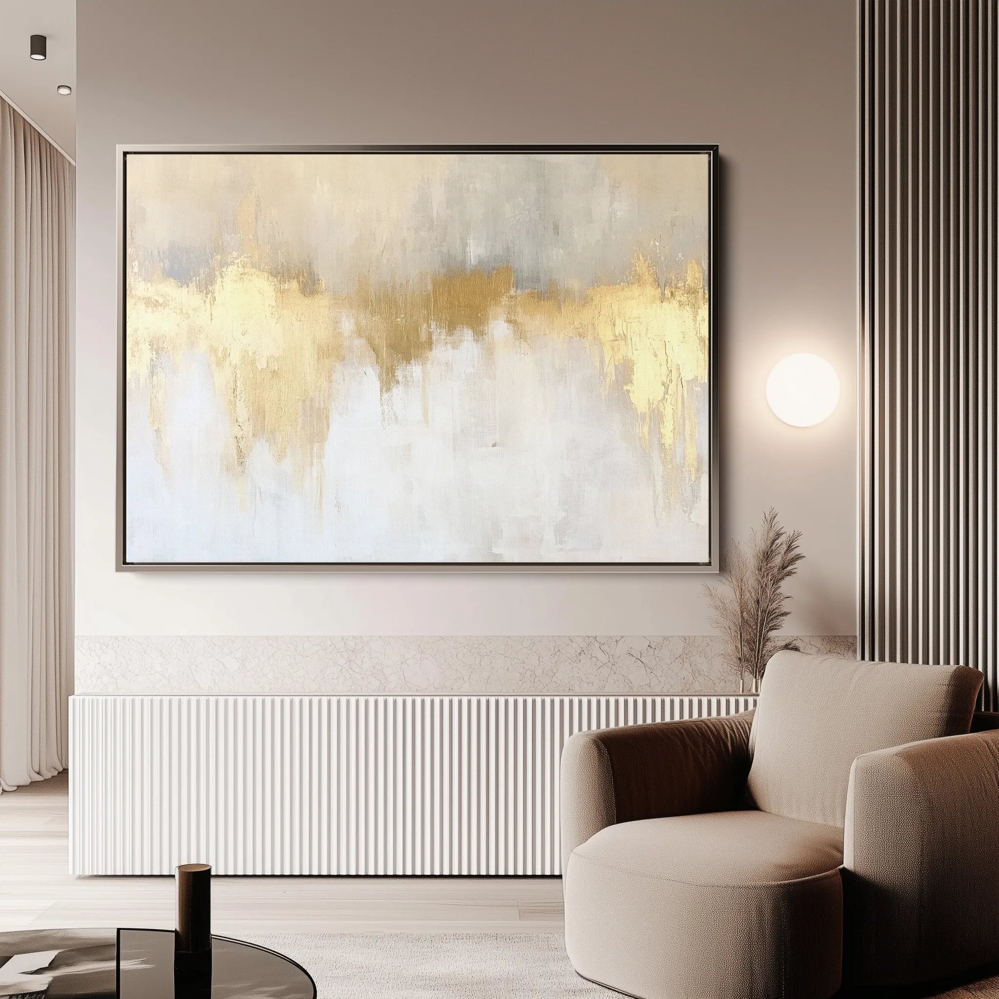 Abstract 677 Canvas Art 18" x 24" / 45 x 60 cm / Black