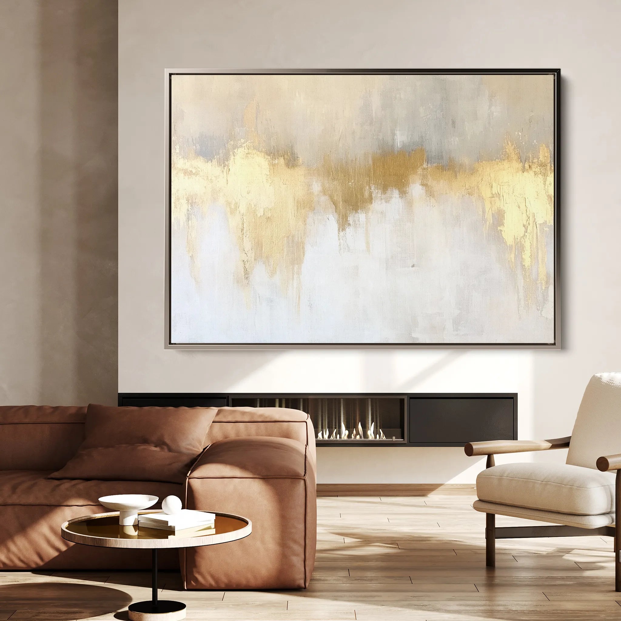 Abstract 677 Canvas Art 18" x 24" / 45 x 60 cm / Black