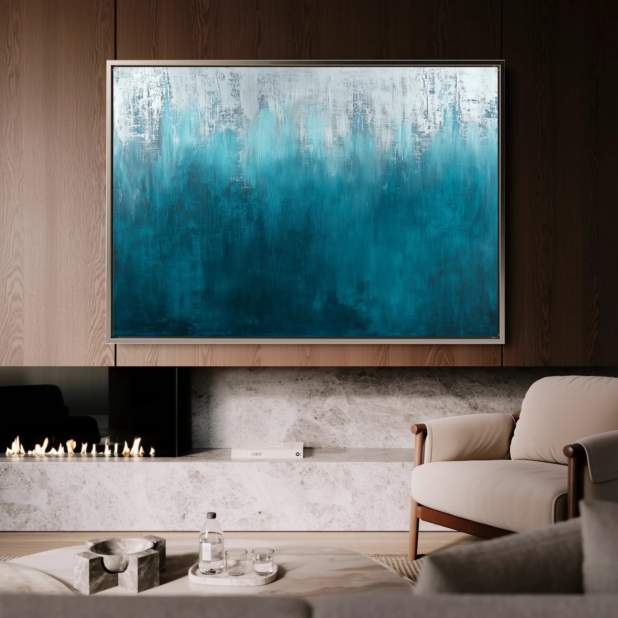 Abstract 679 Canvas Art 18" x 24" / 45 x 60 cm / Black
