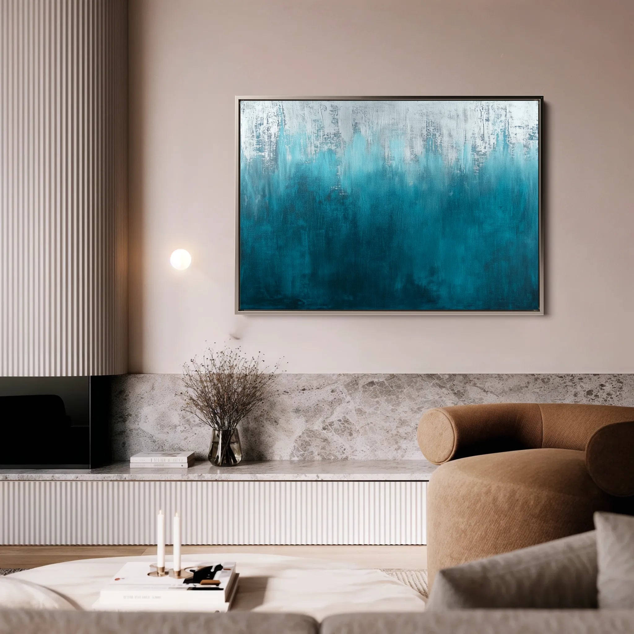 Abstract 679 Canvas Art 18" x 24" / 45 x 60 cm / Black