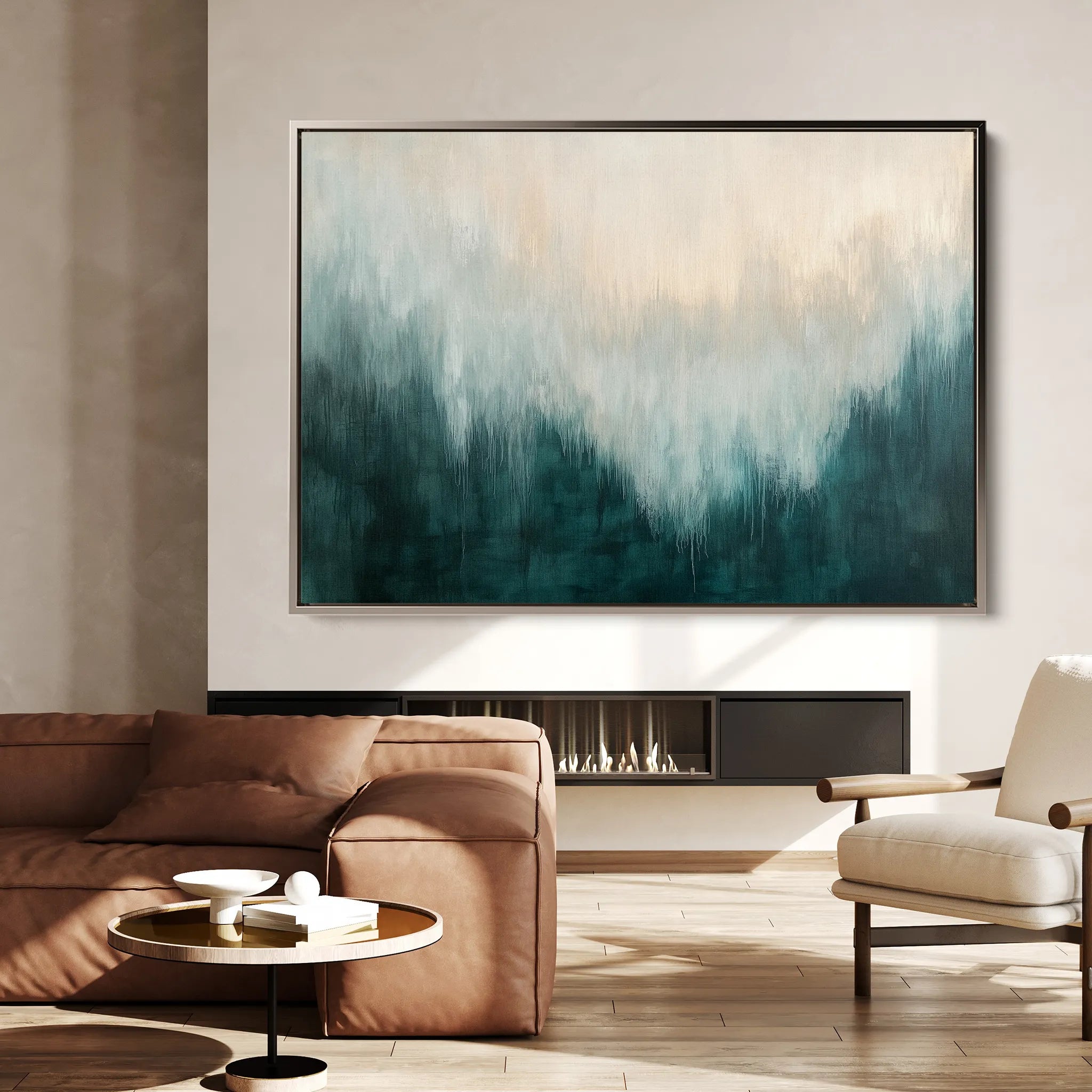 Abstract 682 Canvas Art 18" x 24" / 45 x 60 cm / Black