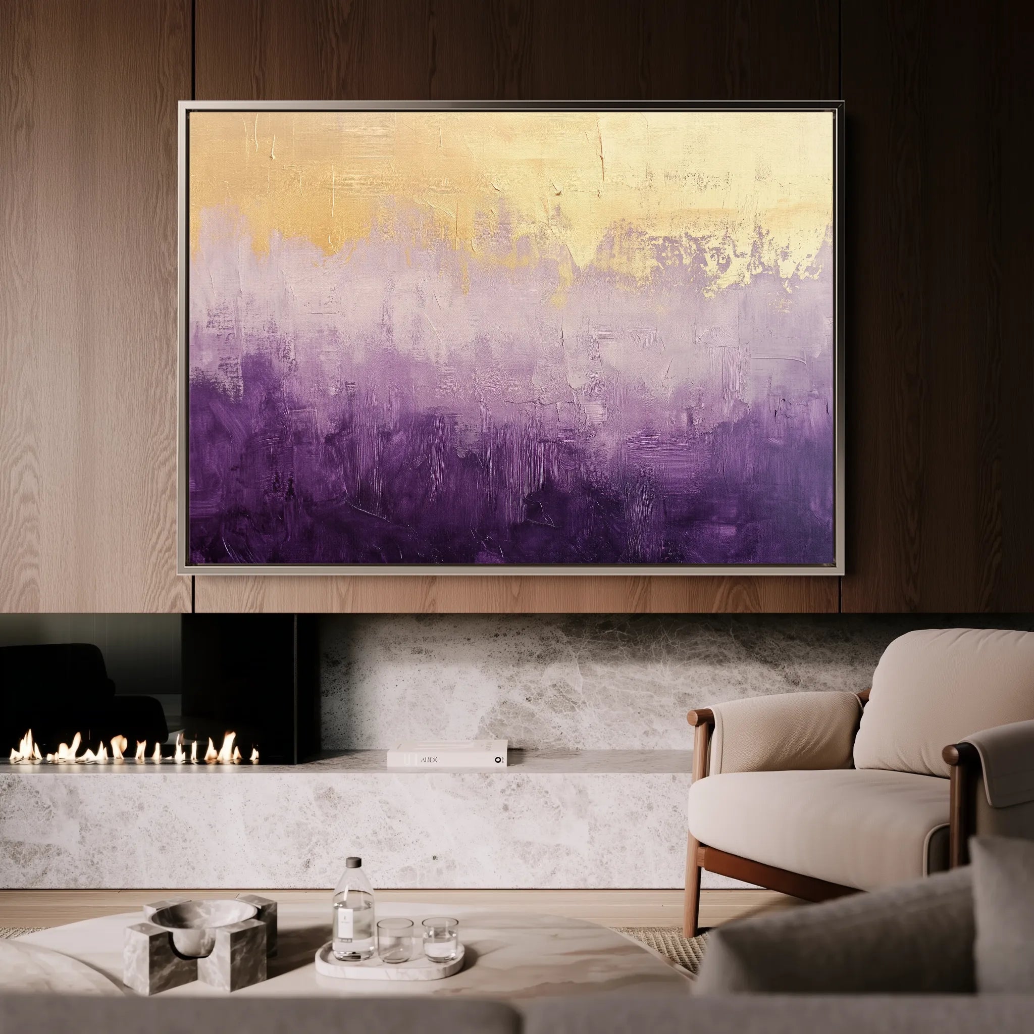 Abstract 683 Canvas Art 18" x 24" / 45 x 60 cm / Black
