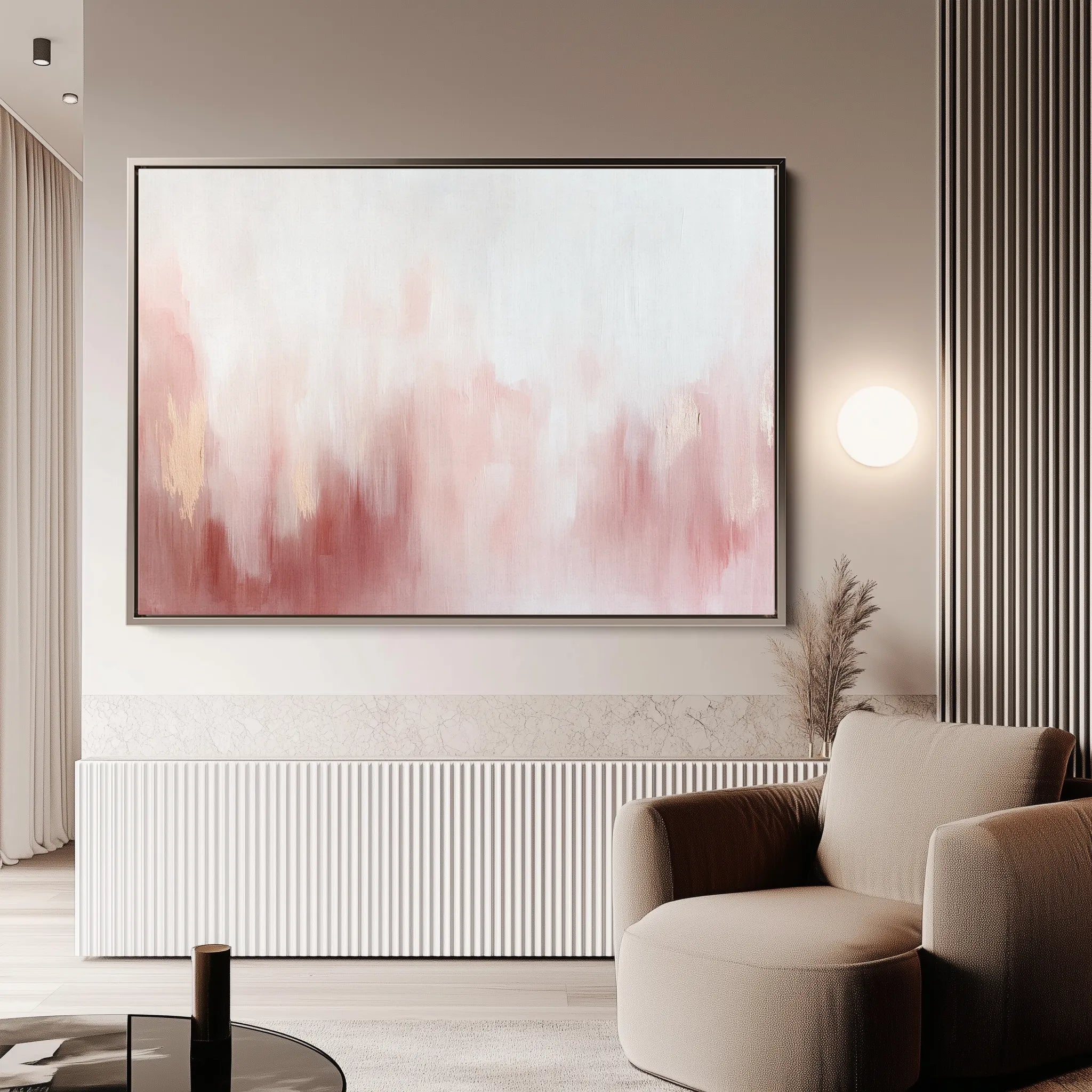 Abstract 684 Canvas Art 18" x 24" / 45 x 60 cm / Black