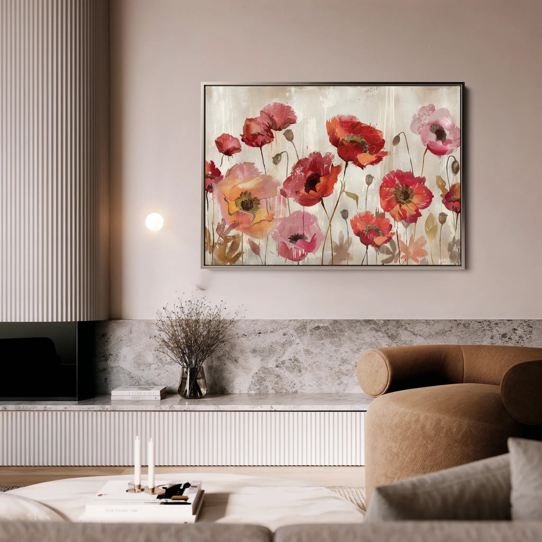 Floral 684 Canvas Art 18" x 24" / 45 x 60 cm / Black