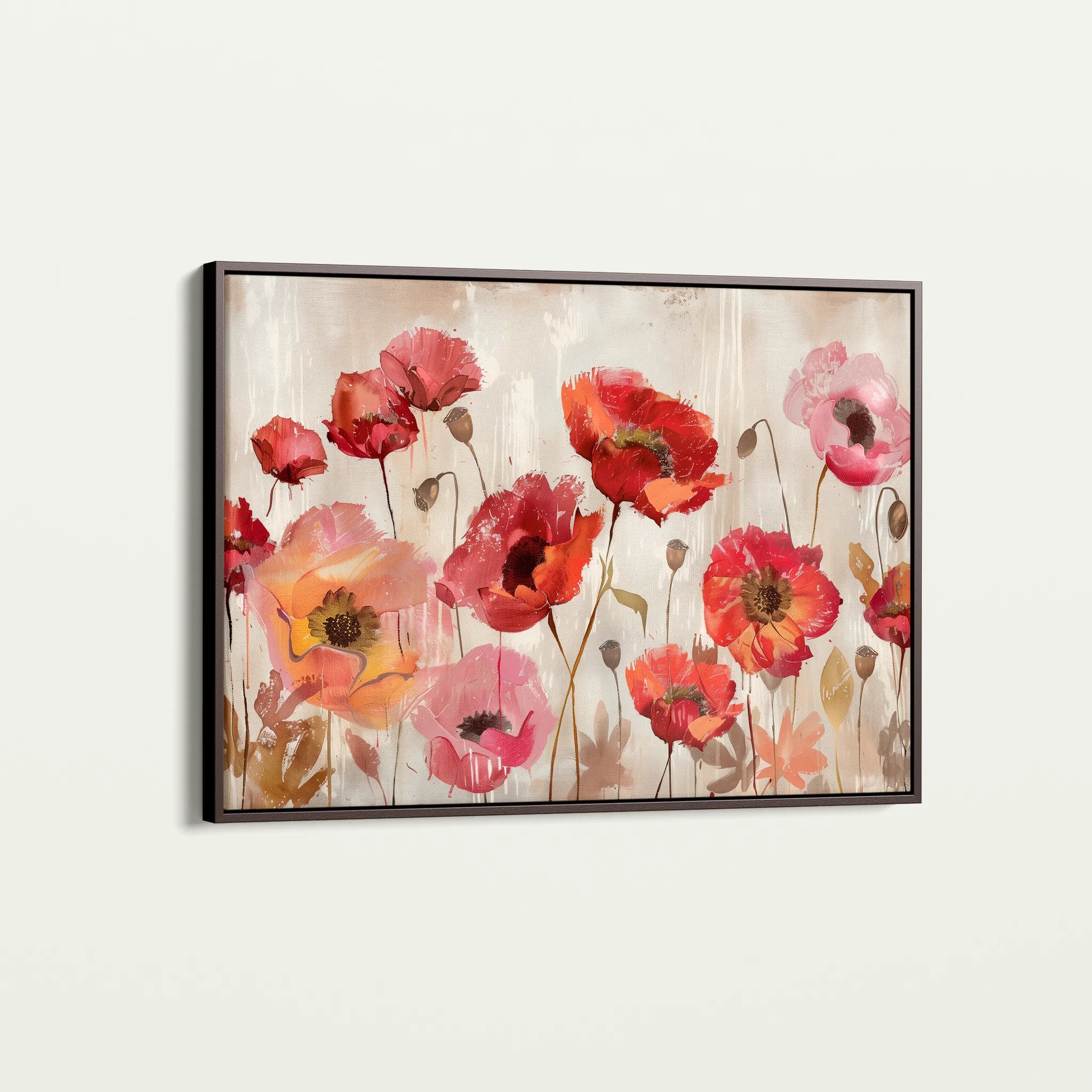 Floral 684 Canvas Art 18" x 24" / 45 x 60 cm / Black