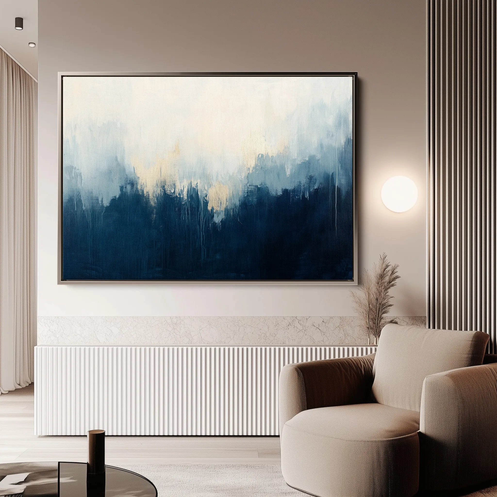 Abstract 685 Canvas Art 18" x 24" / 45 x 60 cm / Black